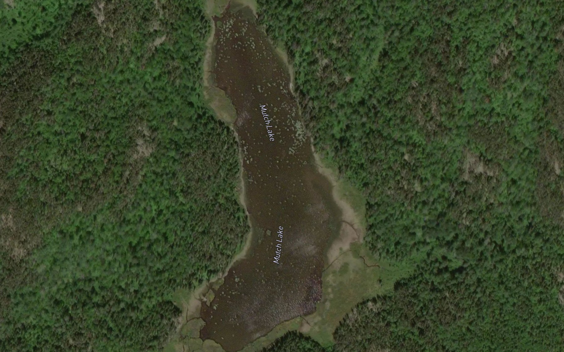 Satellite map of the Mutch Lake