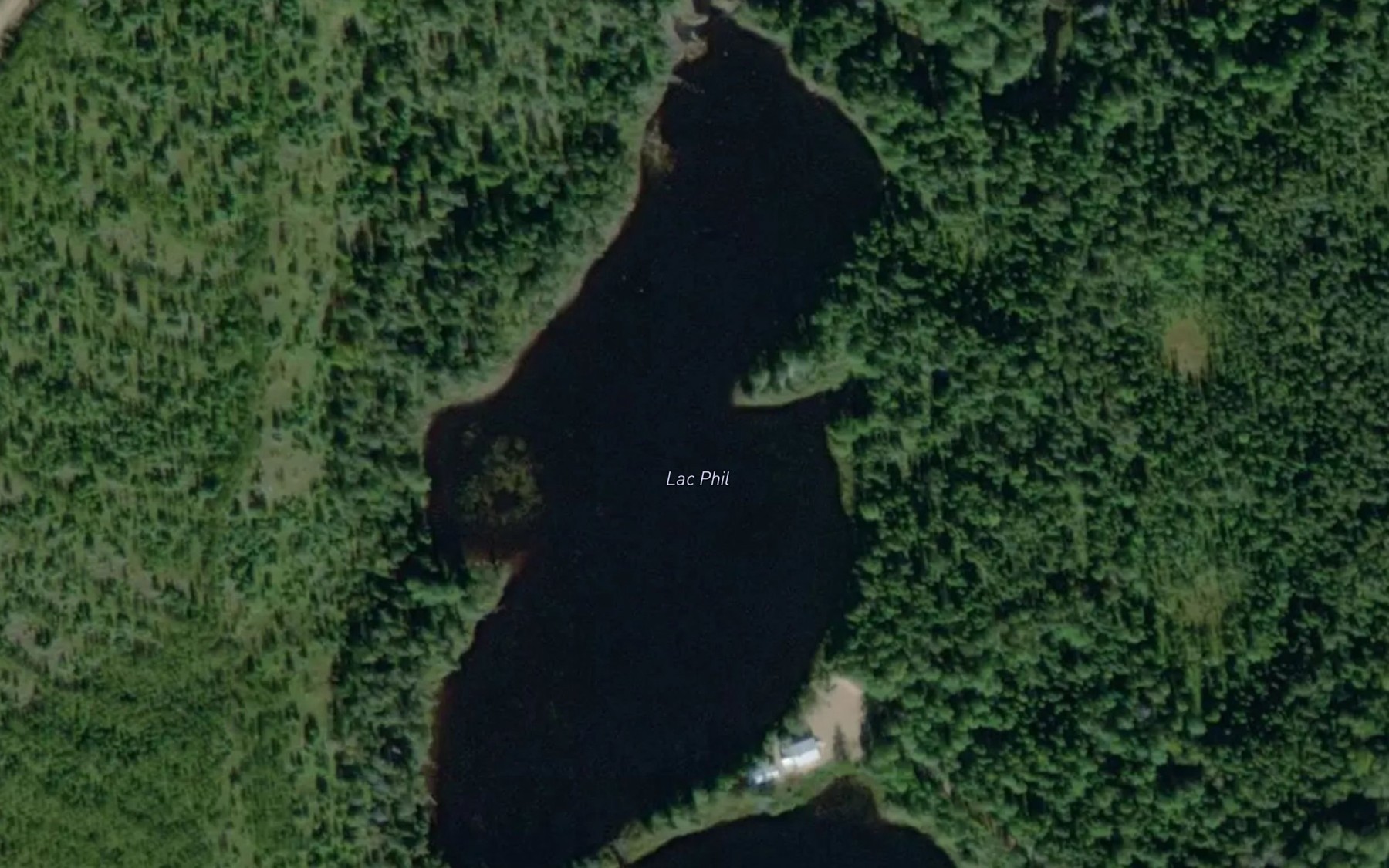 Satellite map of the Lac Phil
