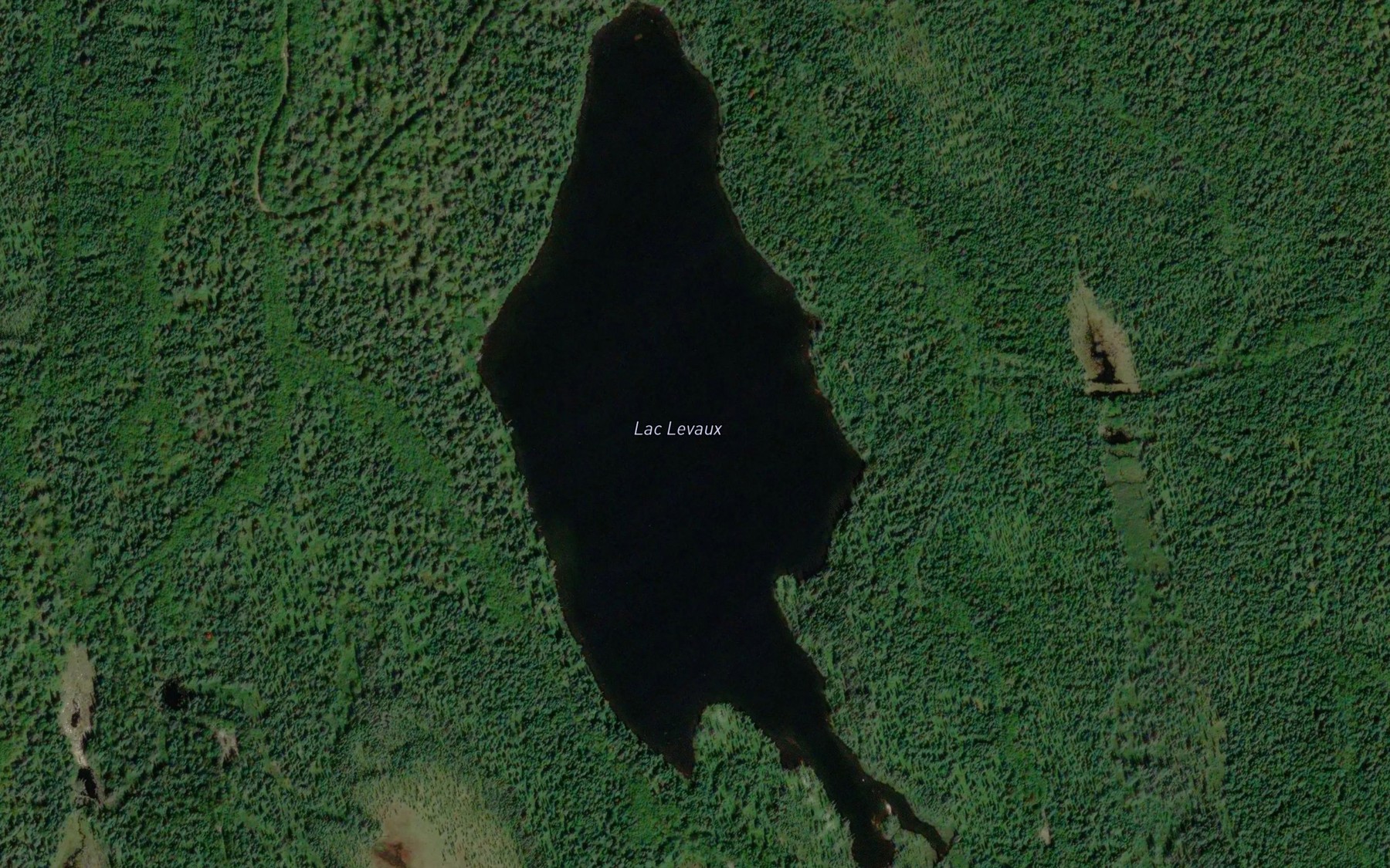 Satellite map of the Lac Levaux