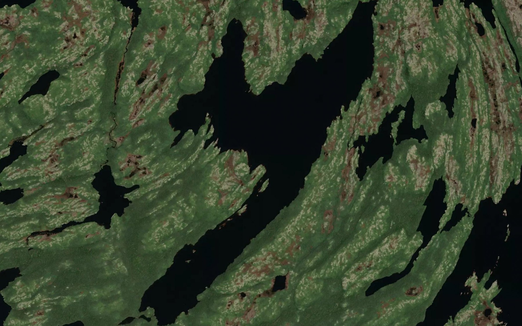 Satellite map of the Lac Nehekau