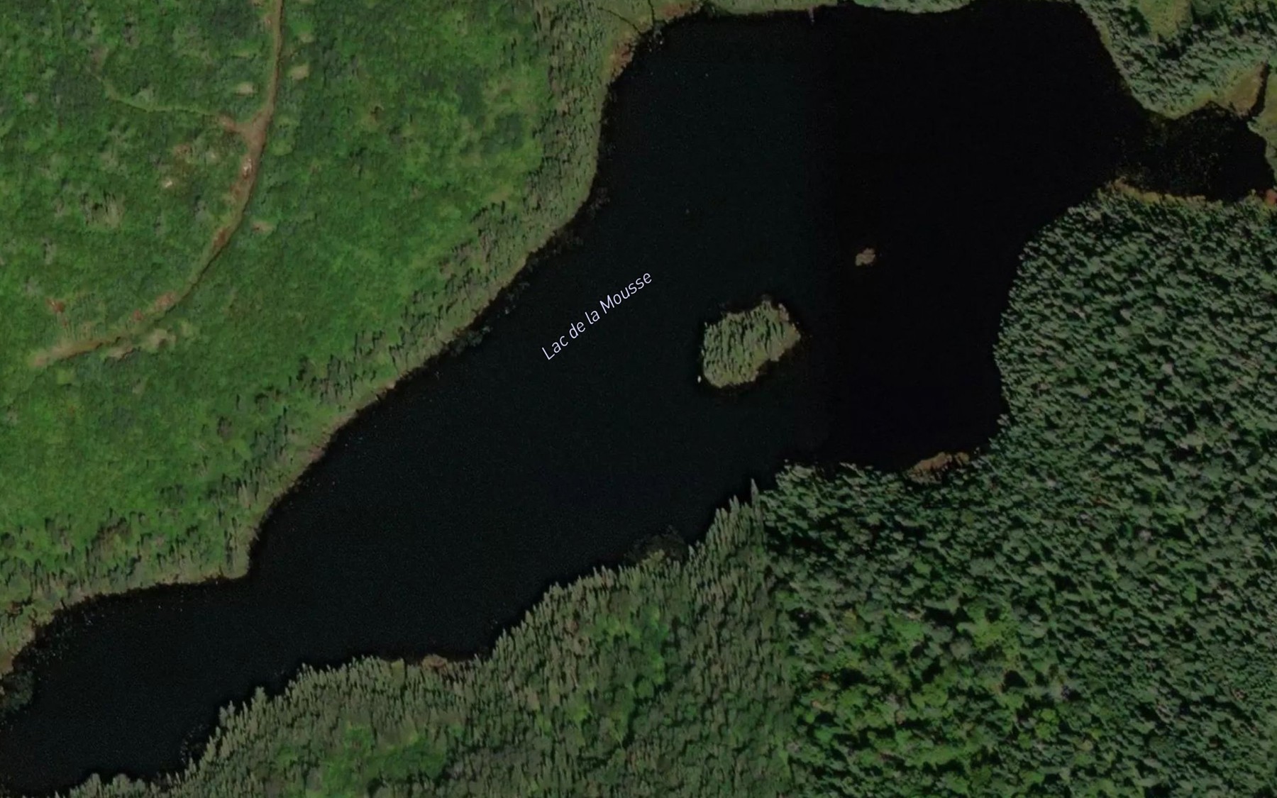 Satellite map of the Lac de la Mousse