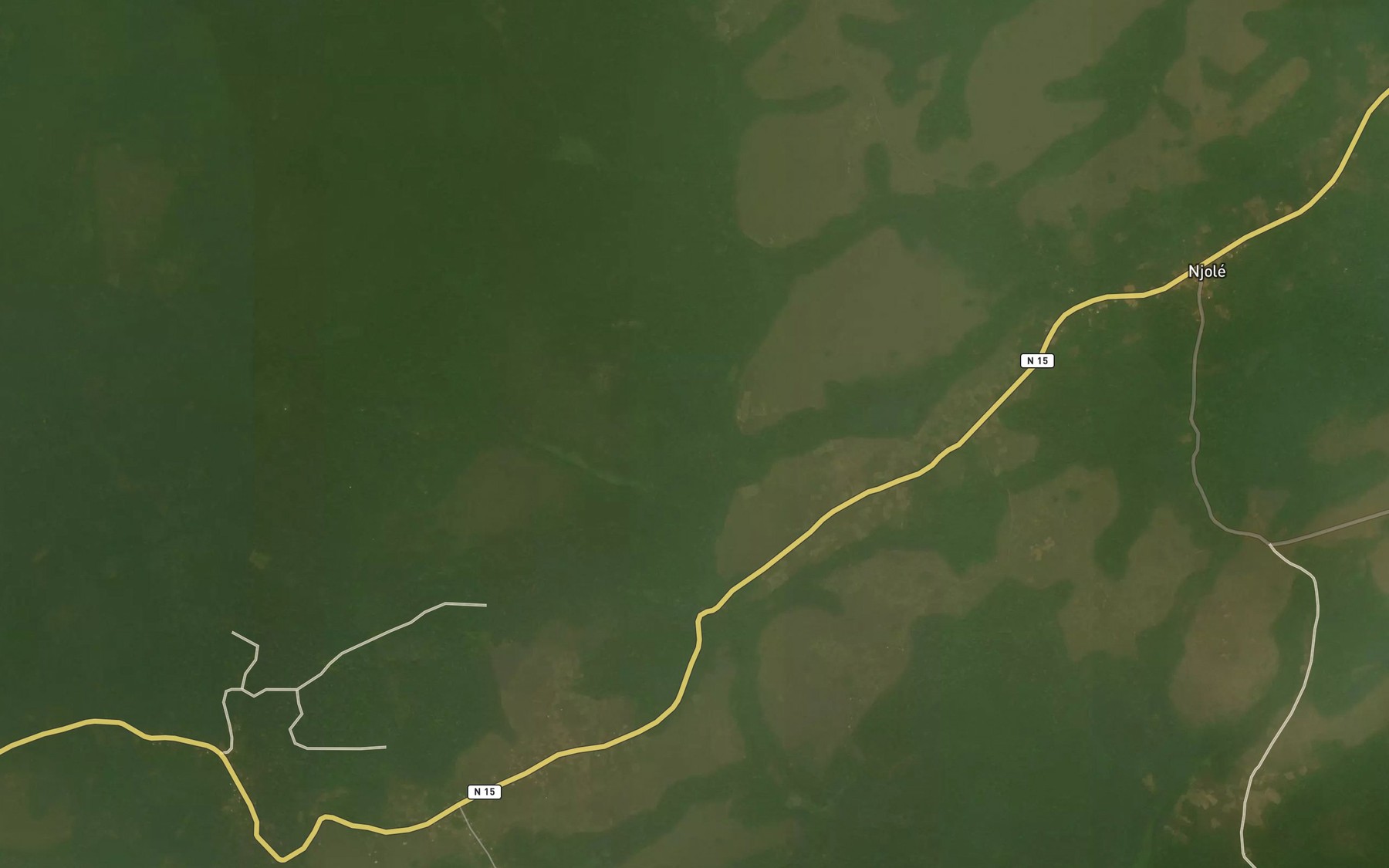 Satellite map of the Mbebouri