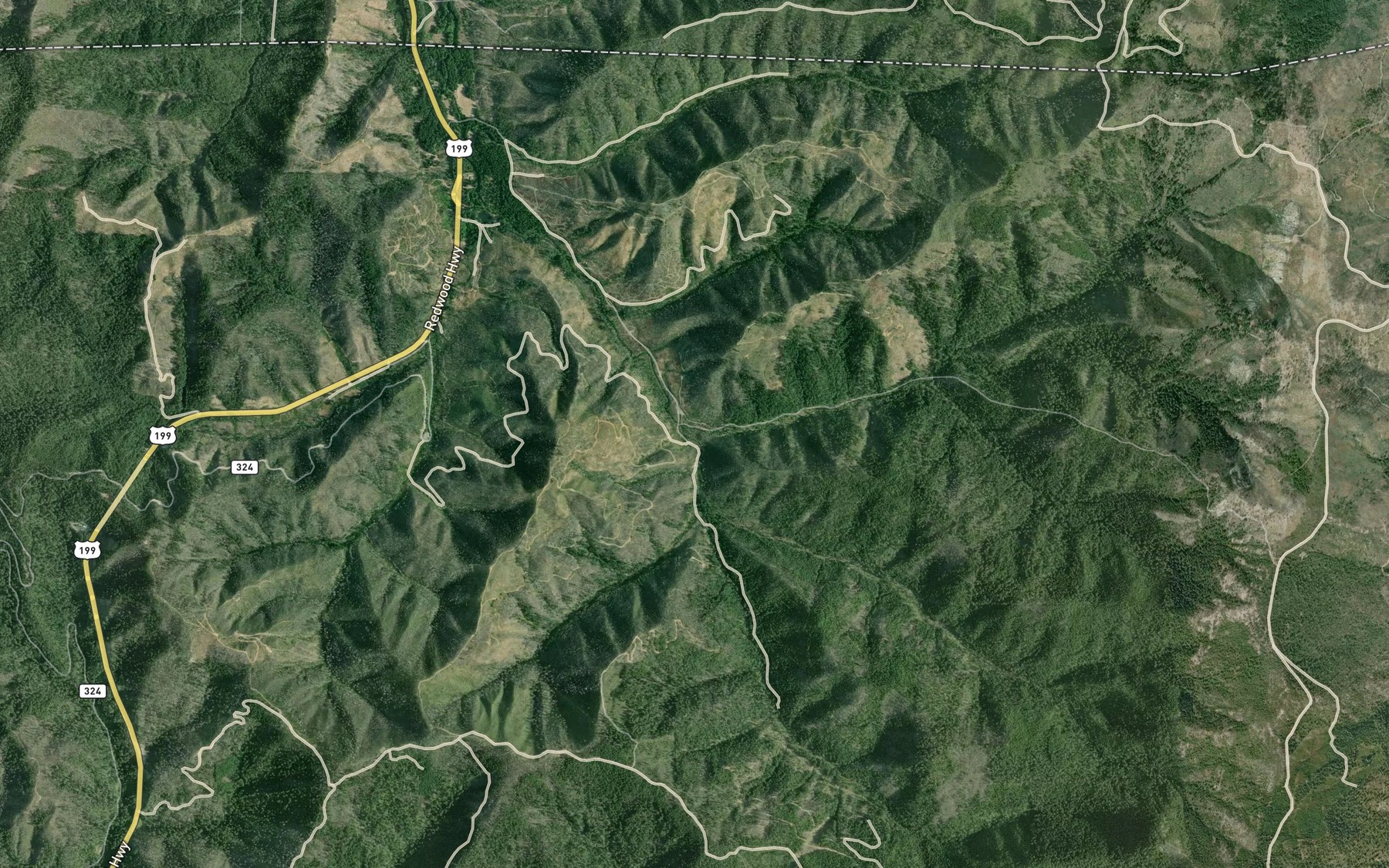 Satellite map of the Brushy Creek