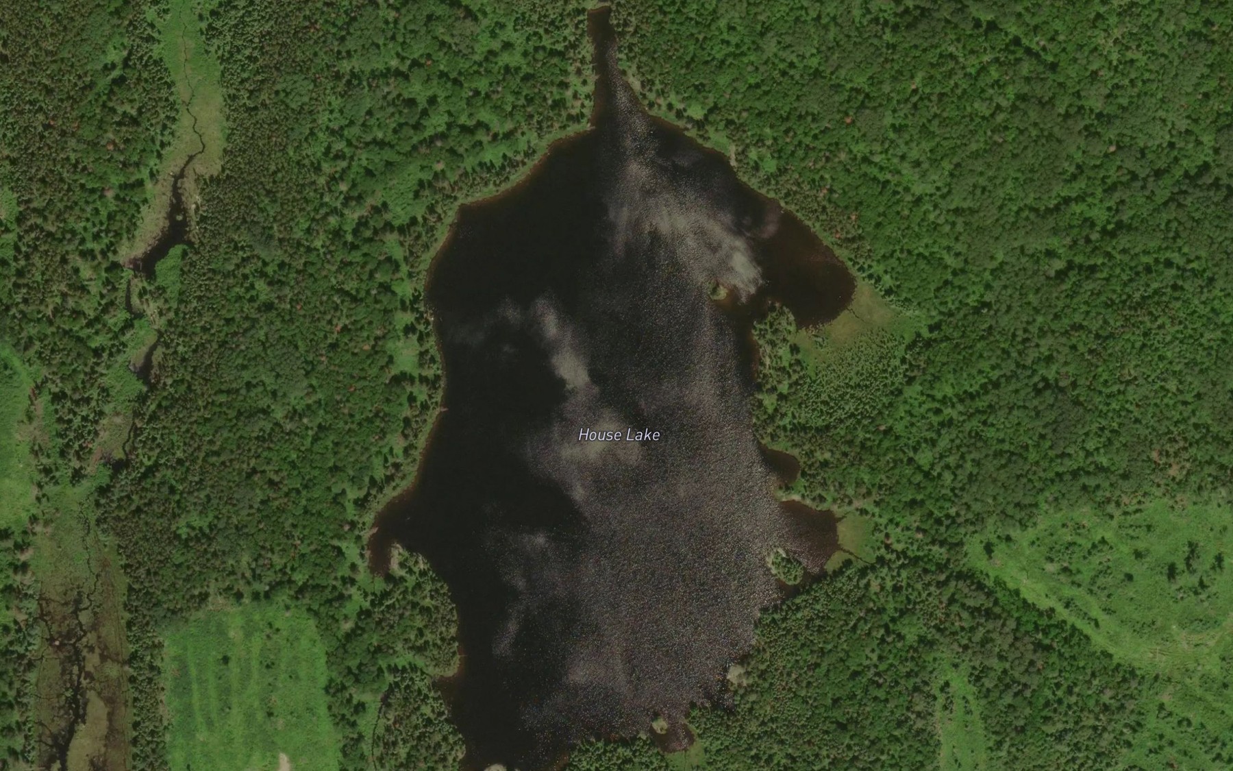 Satellite map of the House Lake