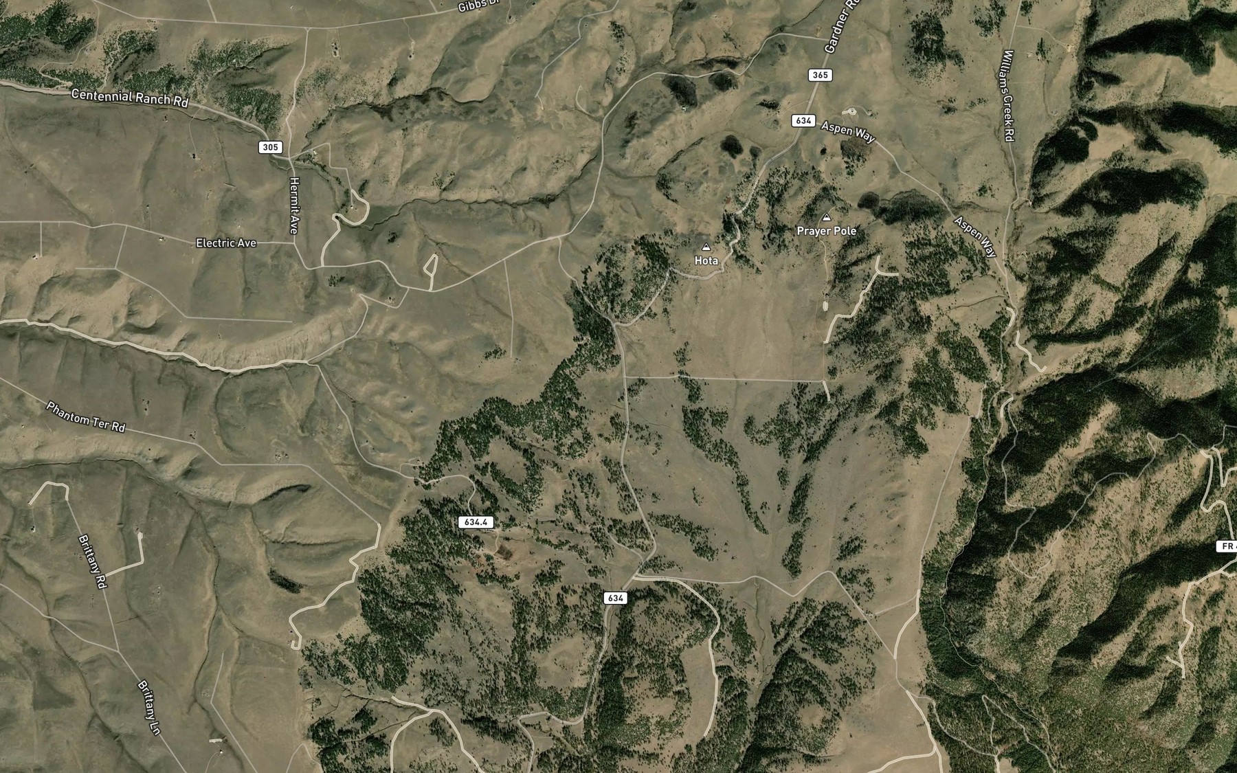 Satellite map of the Blue Spring