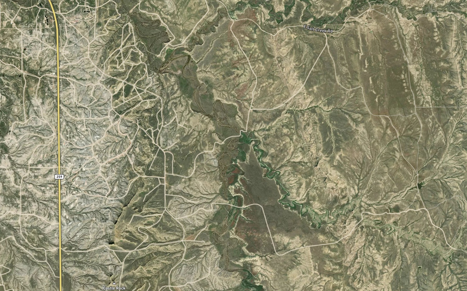 Satellite map of the Cottonwood Creek