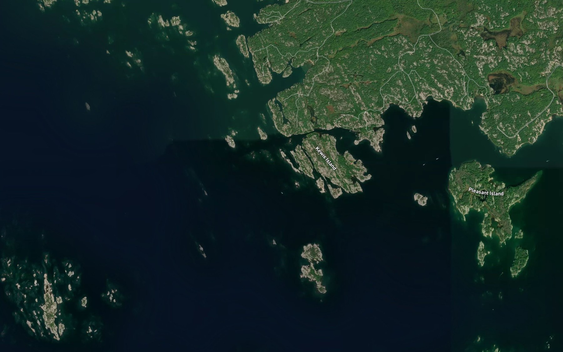Satellite map of the Pike Channel