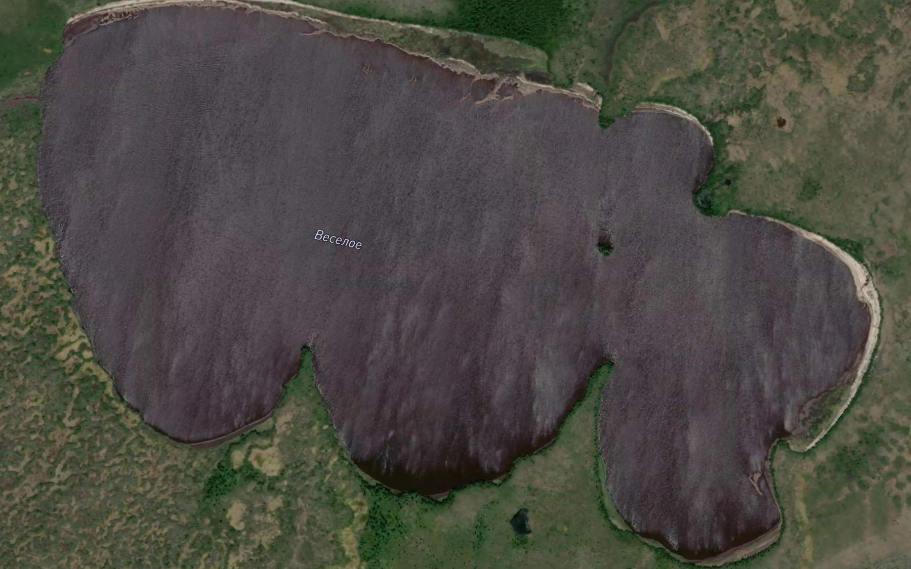 Satellite map of the Ozero Veseloye