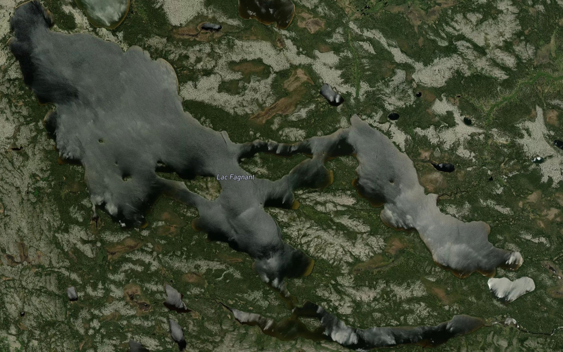 Satellite map of the Lac Fagnant