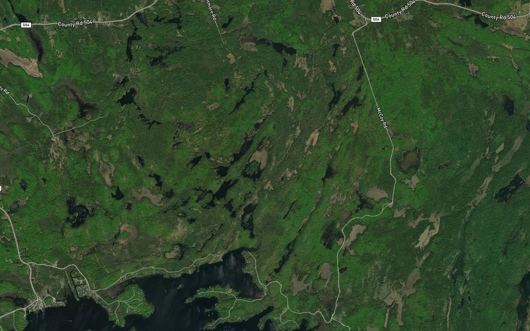 Satellite map of the Redmond Creek