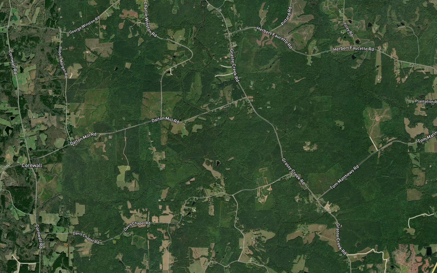 Satellite map of the Little Grassy Creek