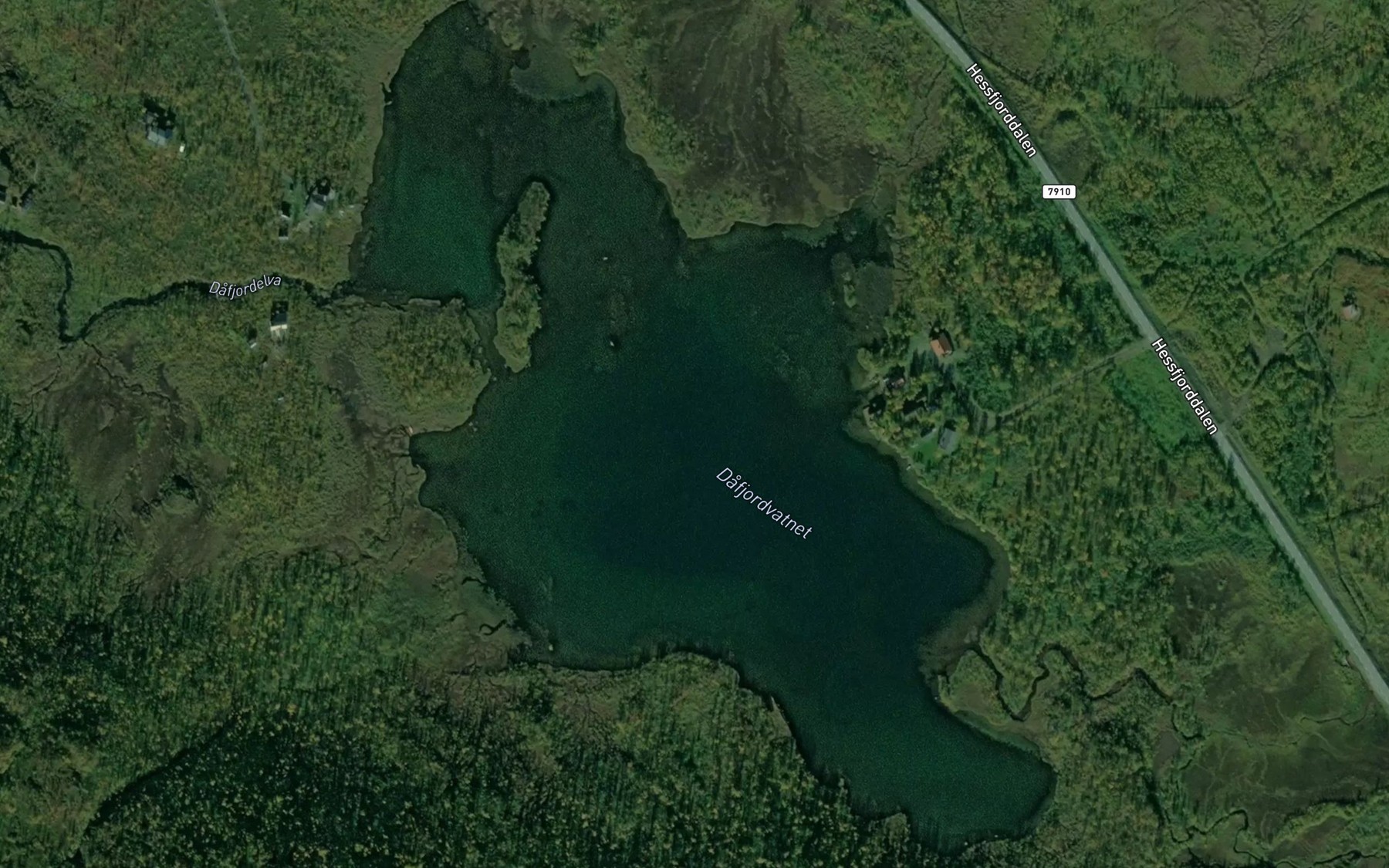 Satellite map of the Dafjordvatnet