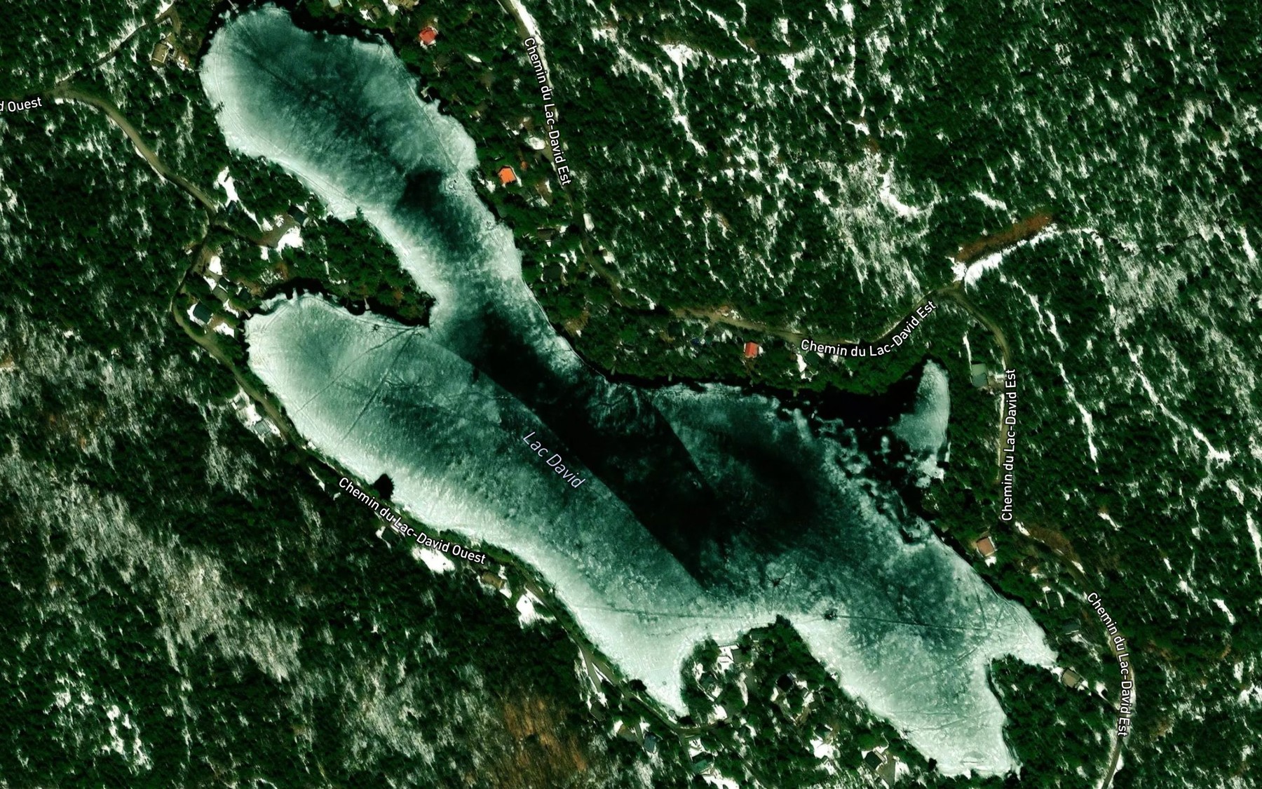 Satellite map of the Lac David