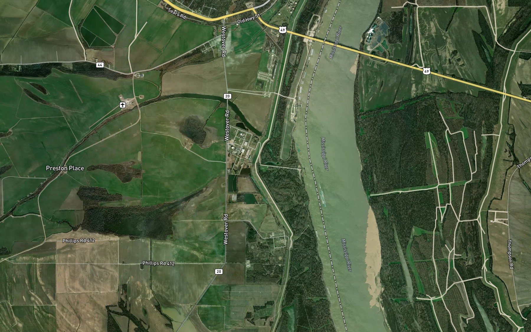 Satellite map of the Long Lake