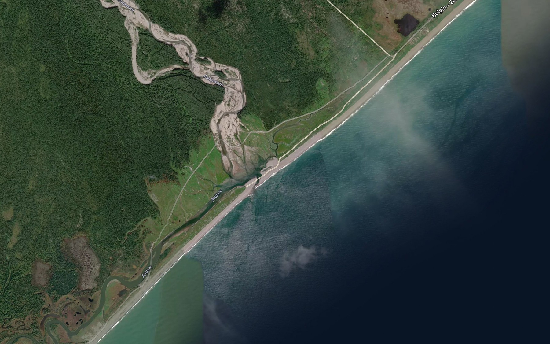 Satellite map of the Amerikan