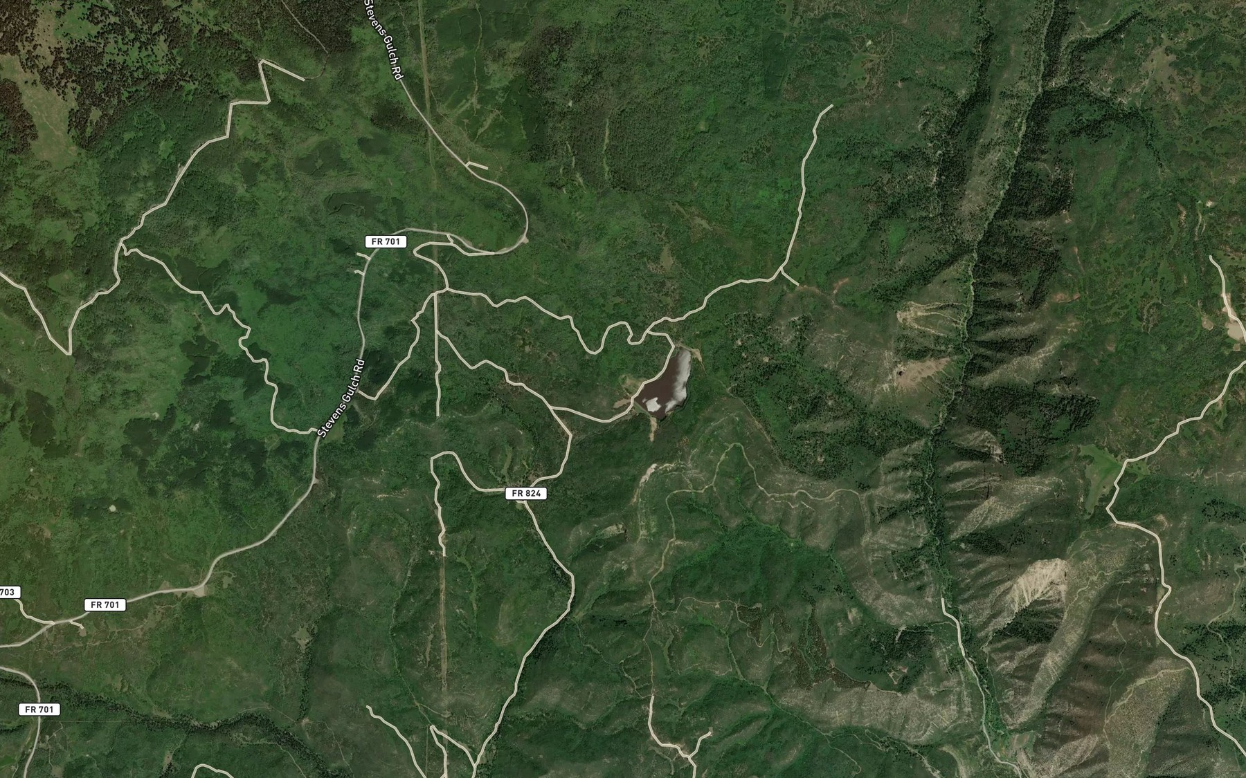 Satellite map of the Bruce Park Reservoir