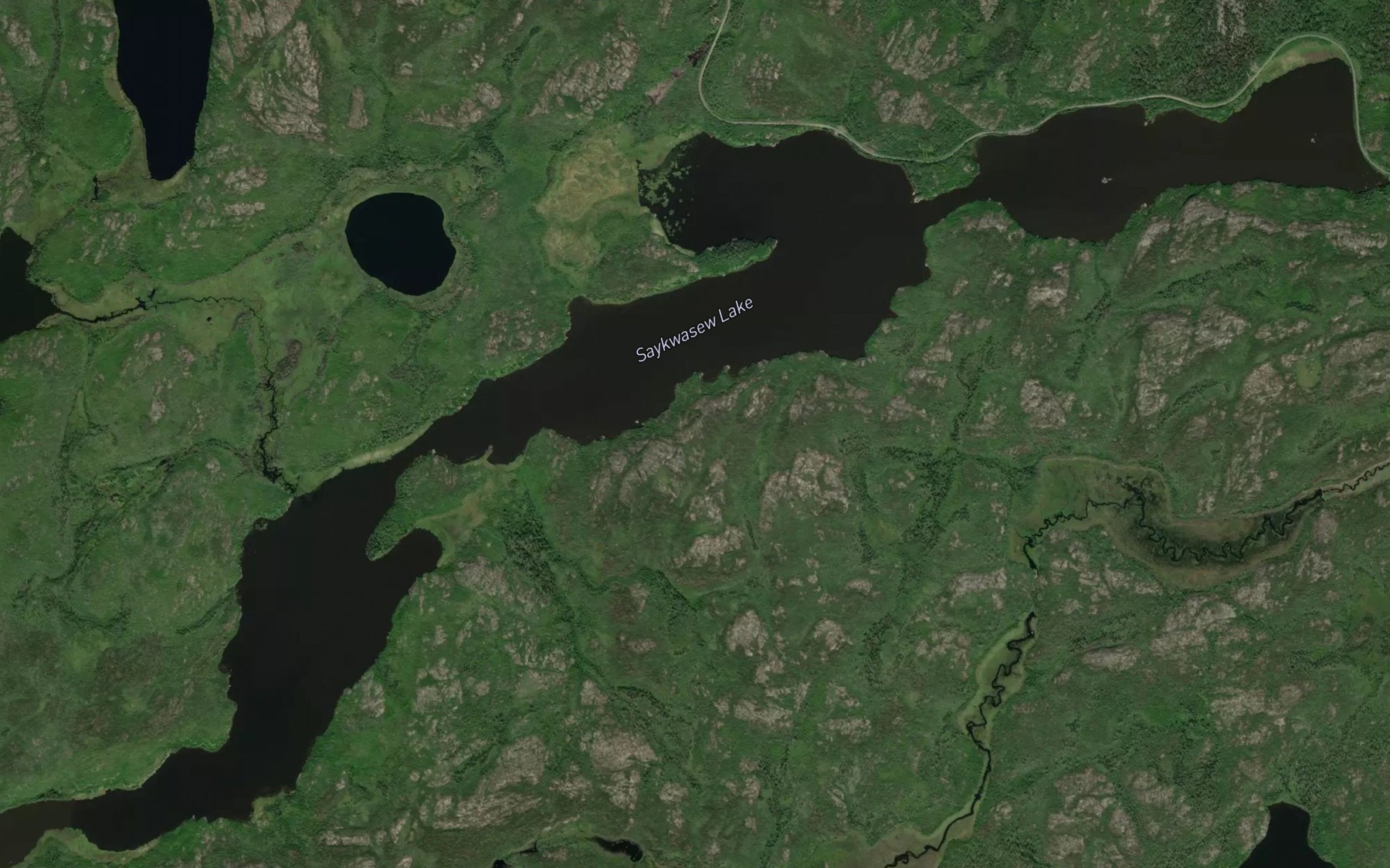 Satellite map of the Saykwasew Lake