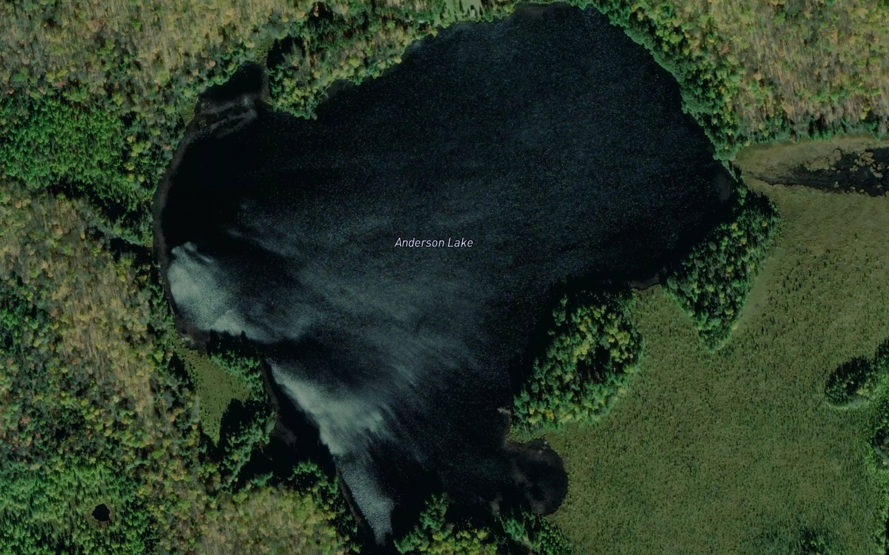 Satellite map of the Anderson Lake