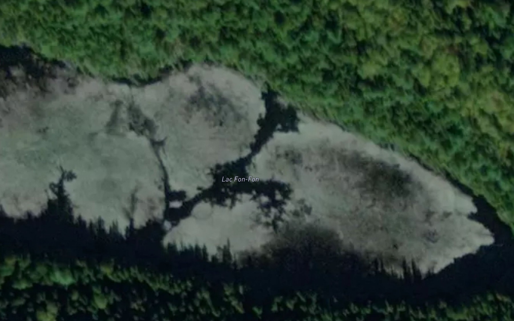 Satellite map of the Lac Fon-Fon
