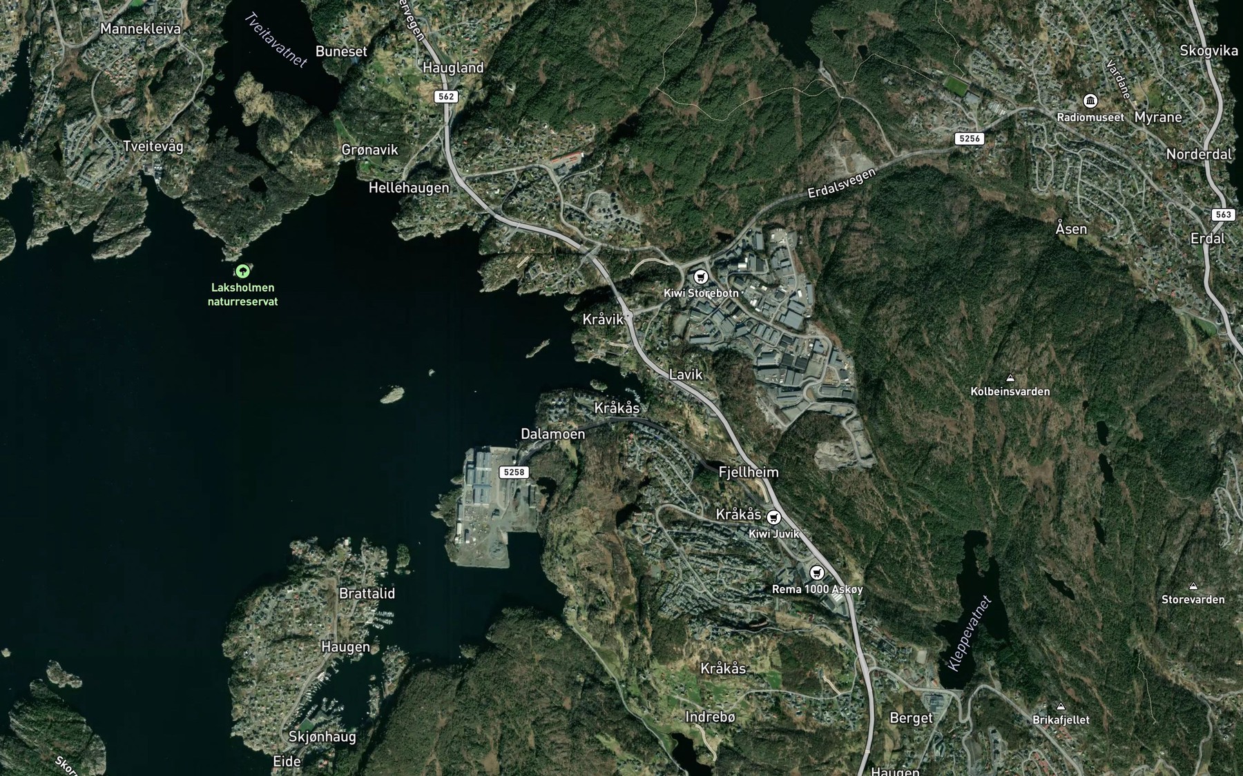 Satellite map of the Juviki