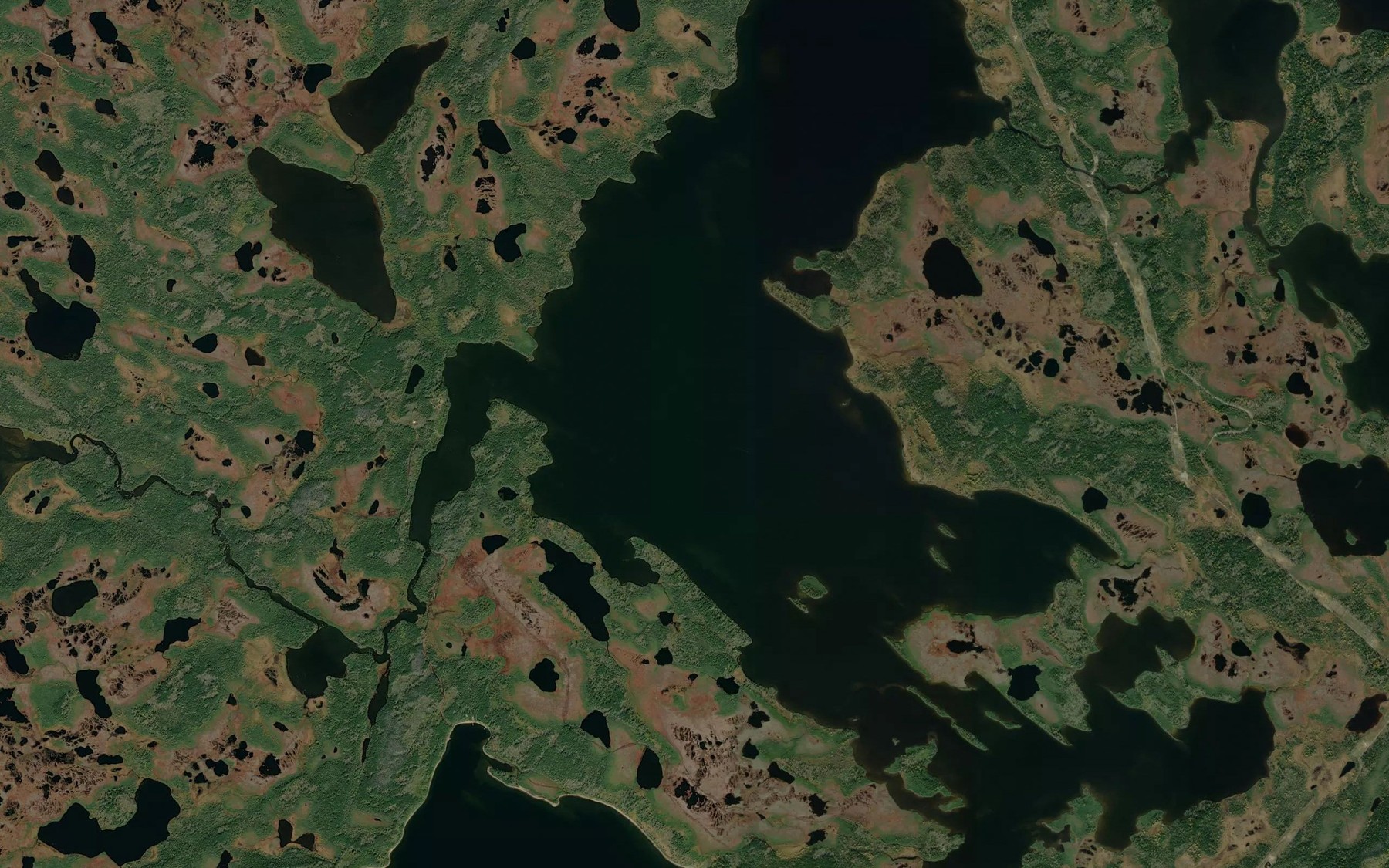 Satellite map of the Western Brook Pond