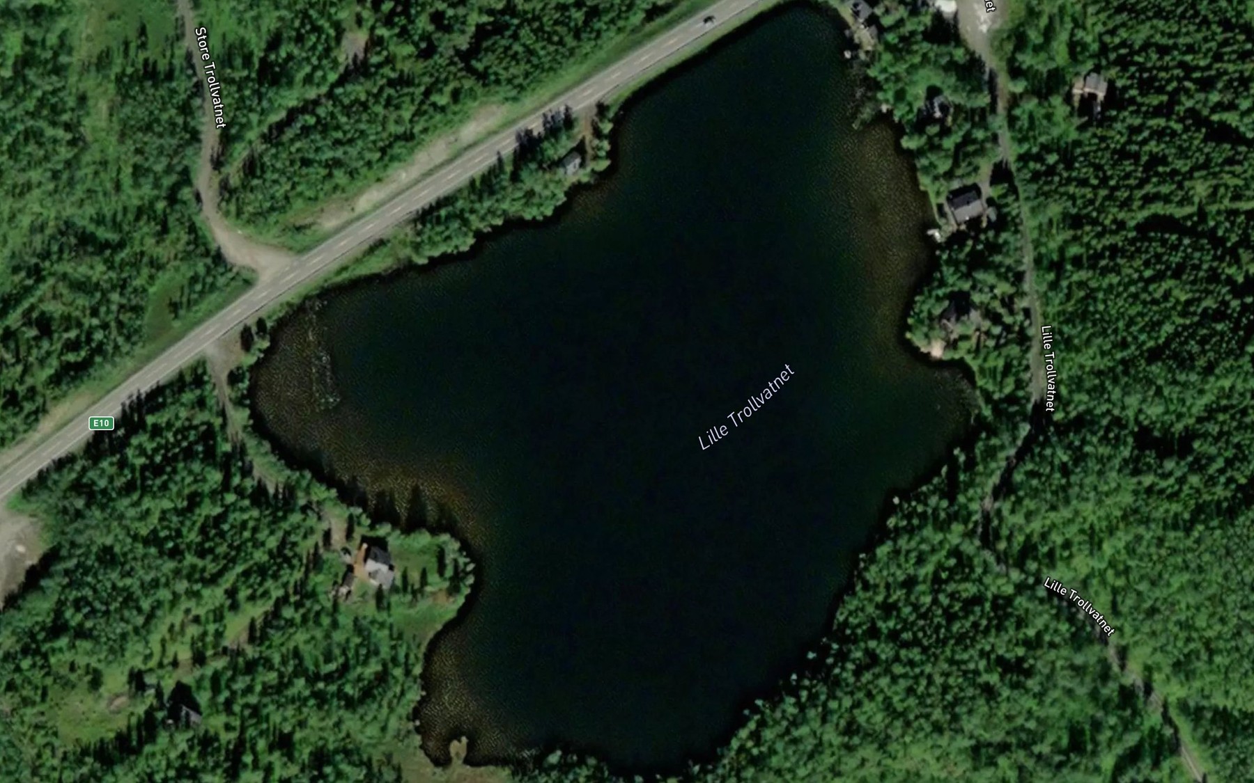 Satellite map of the Lille Trollvatnet
