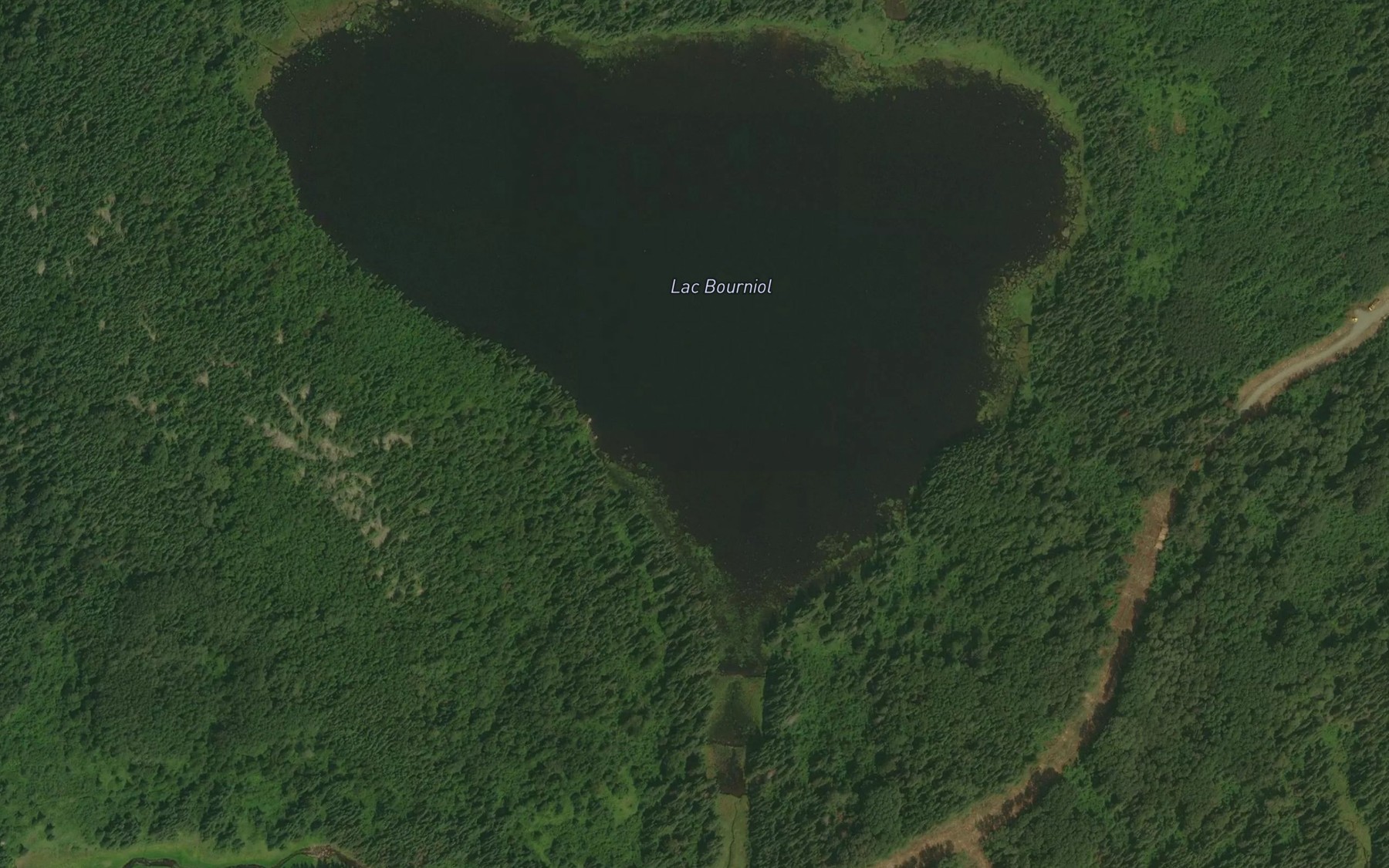 Satellite map of the Lac Bourniol