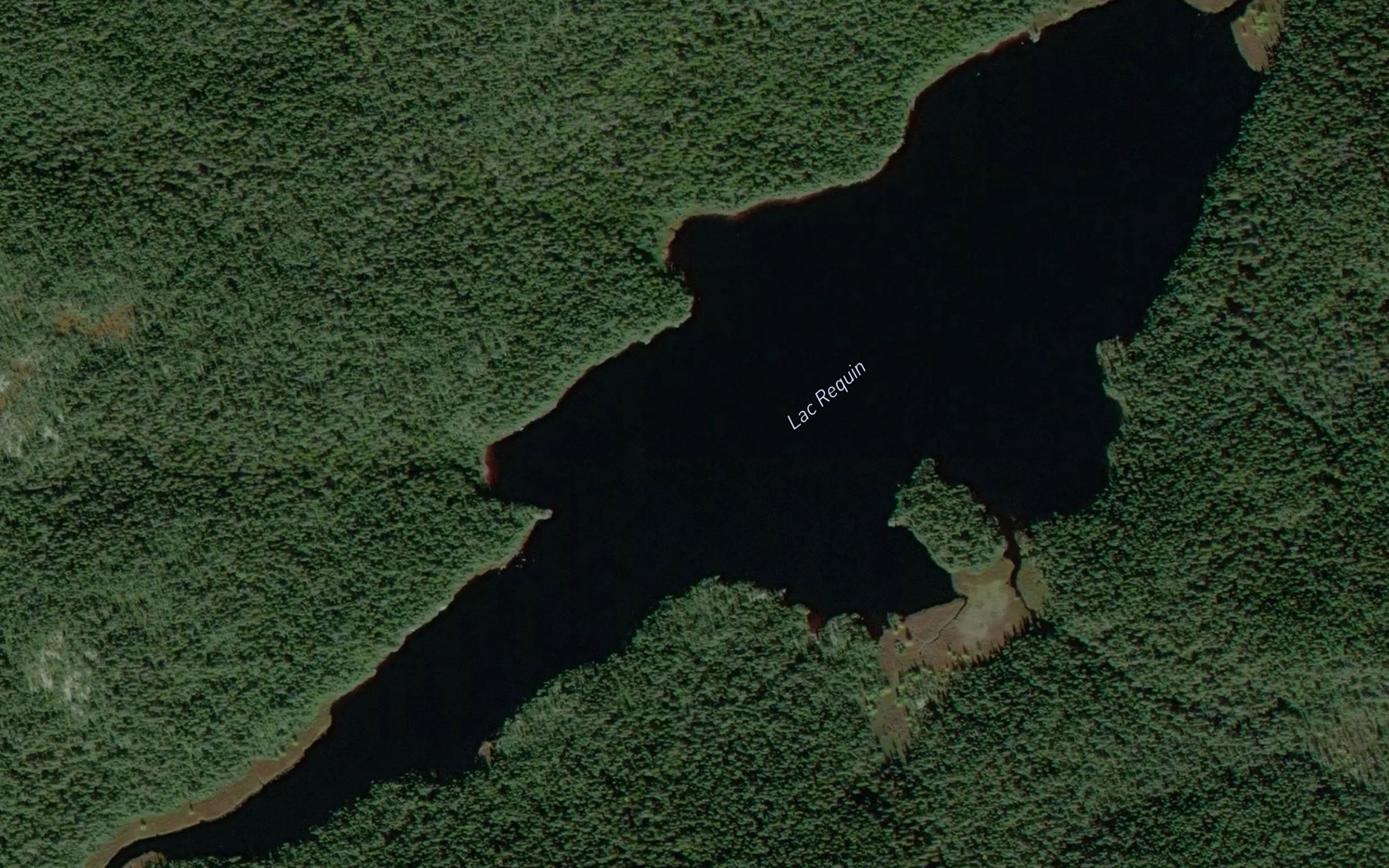 Satellite map of the Lac Requin