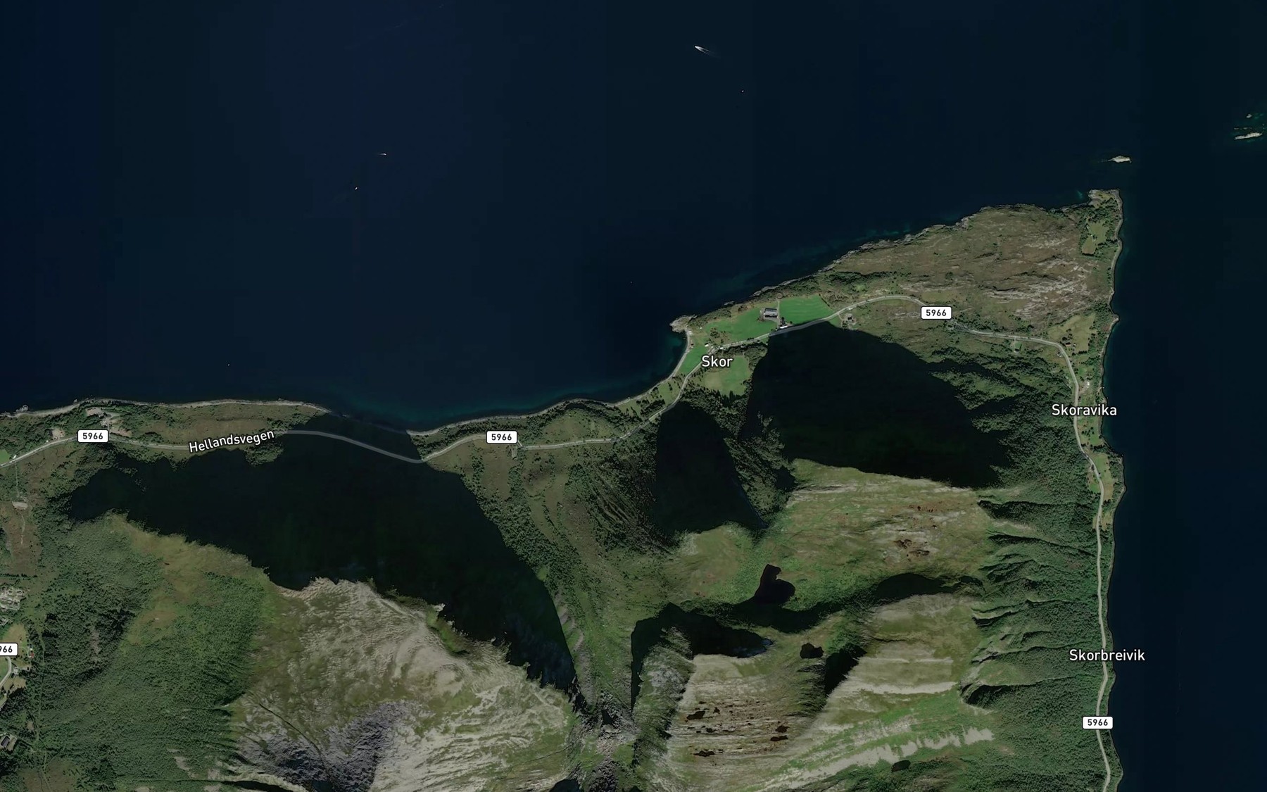 Satellite map of the Gjerdebukta