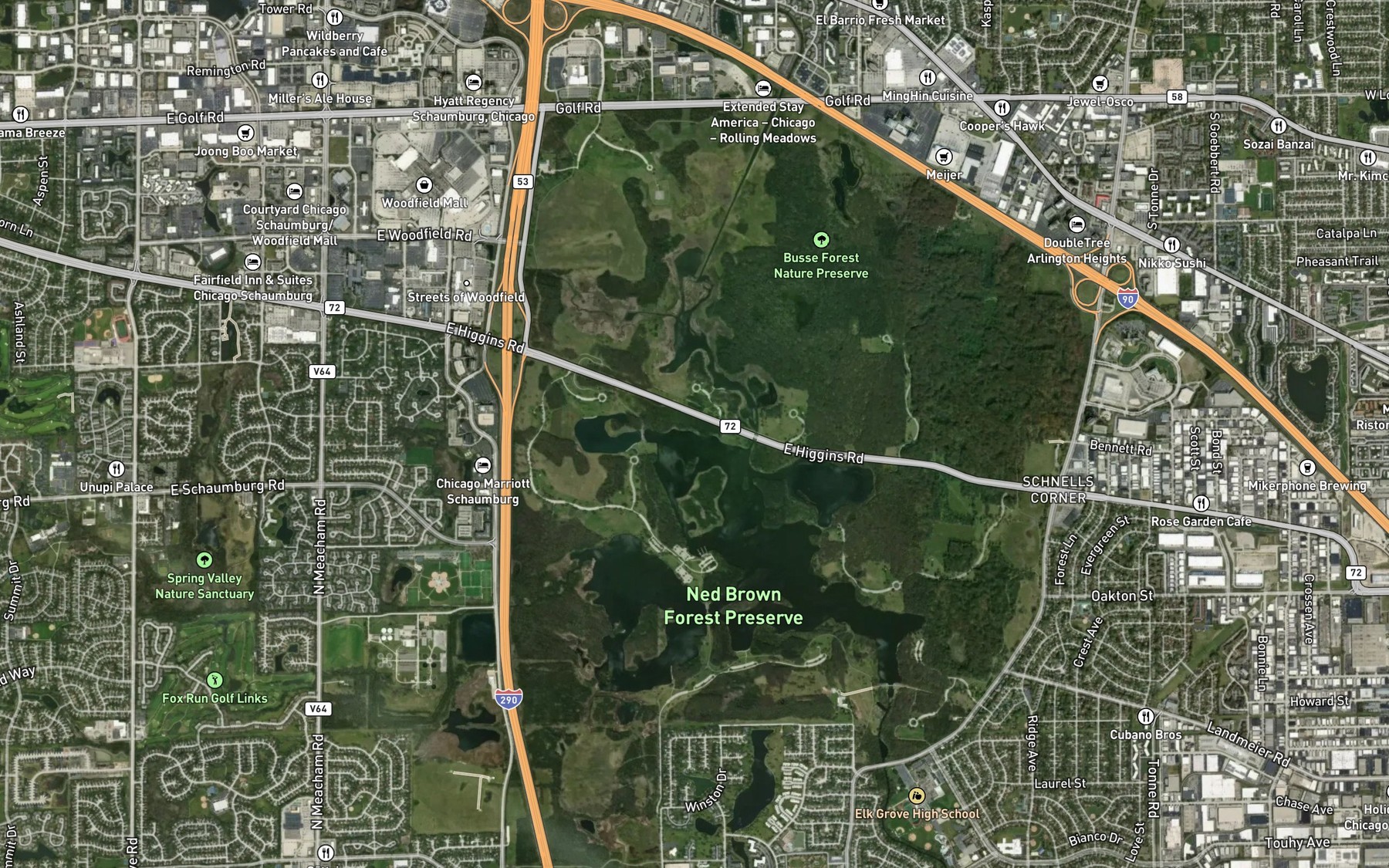 Satellite map of the Spot 9