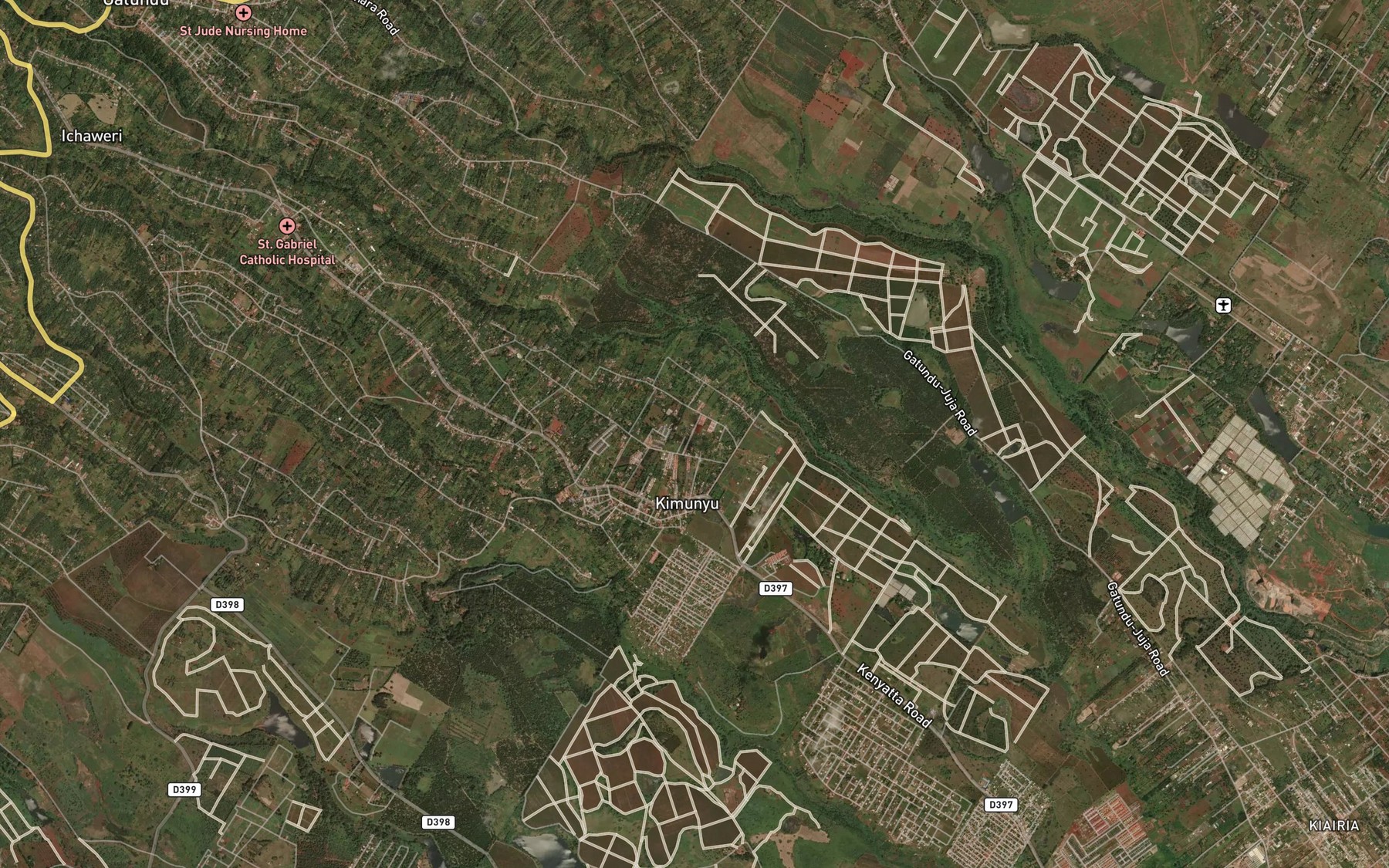 Satellite map of the Karakuta