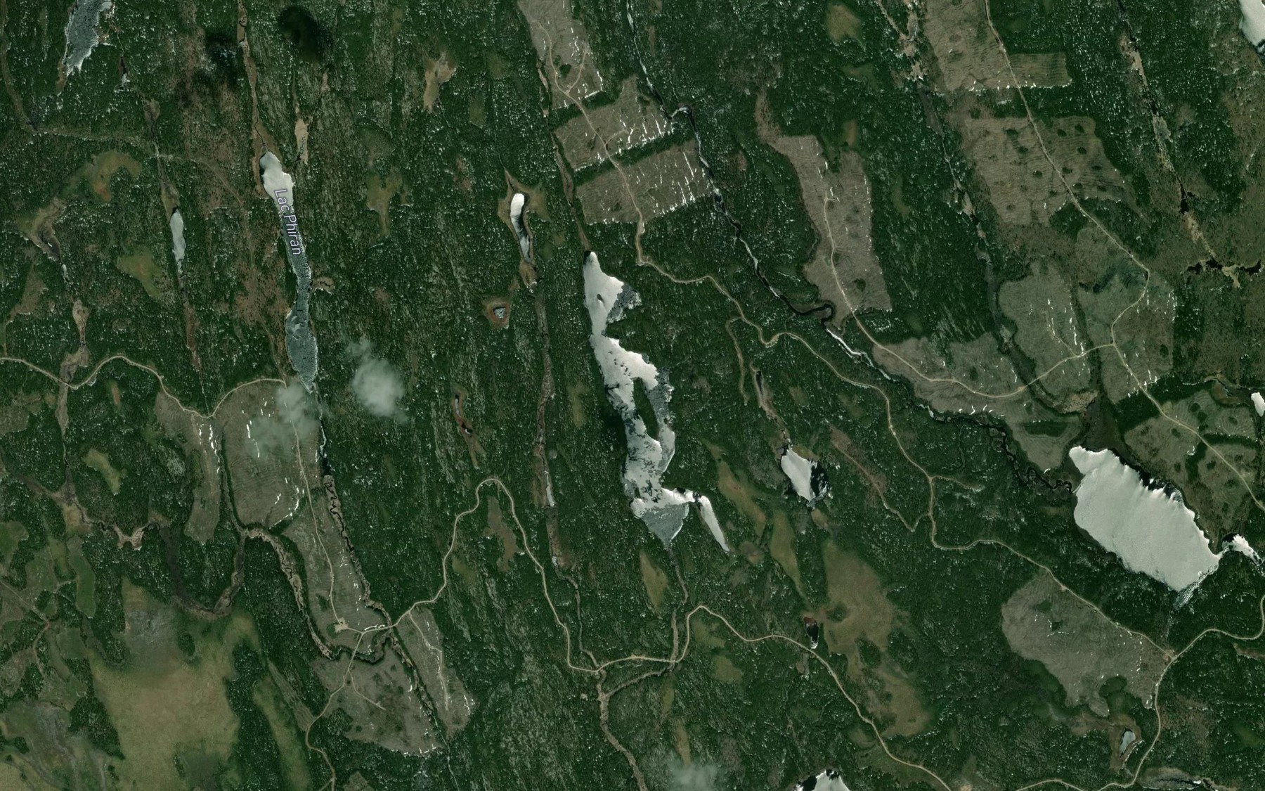 Satellite map of the Grand lac Brochet