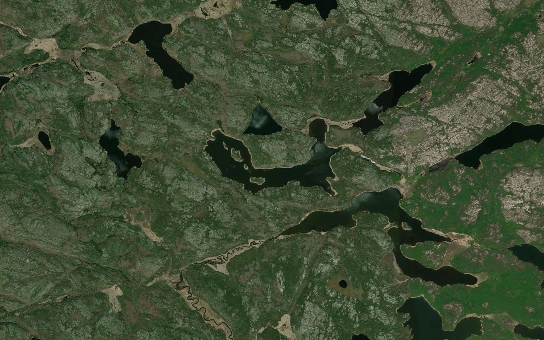 Satellite map of the Galbraith Lake