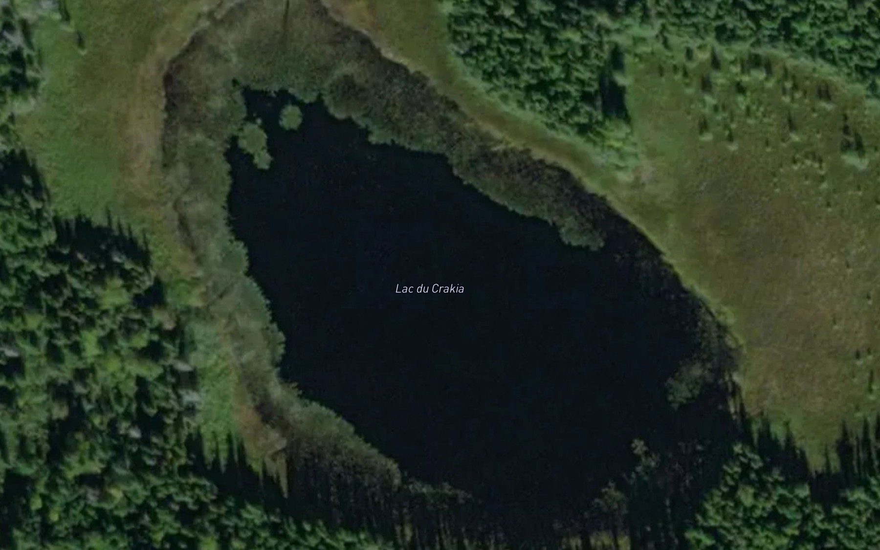 Satellite map of the Lac du Crakia