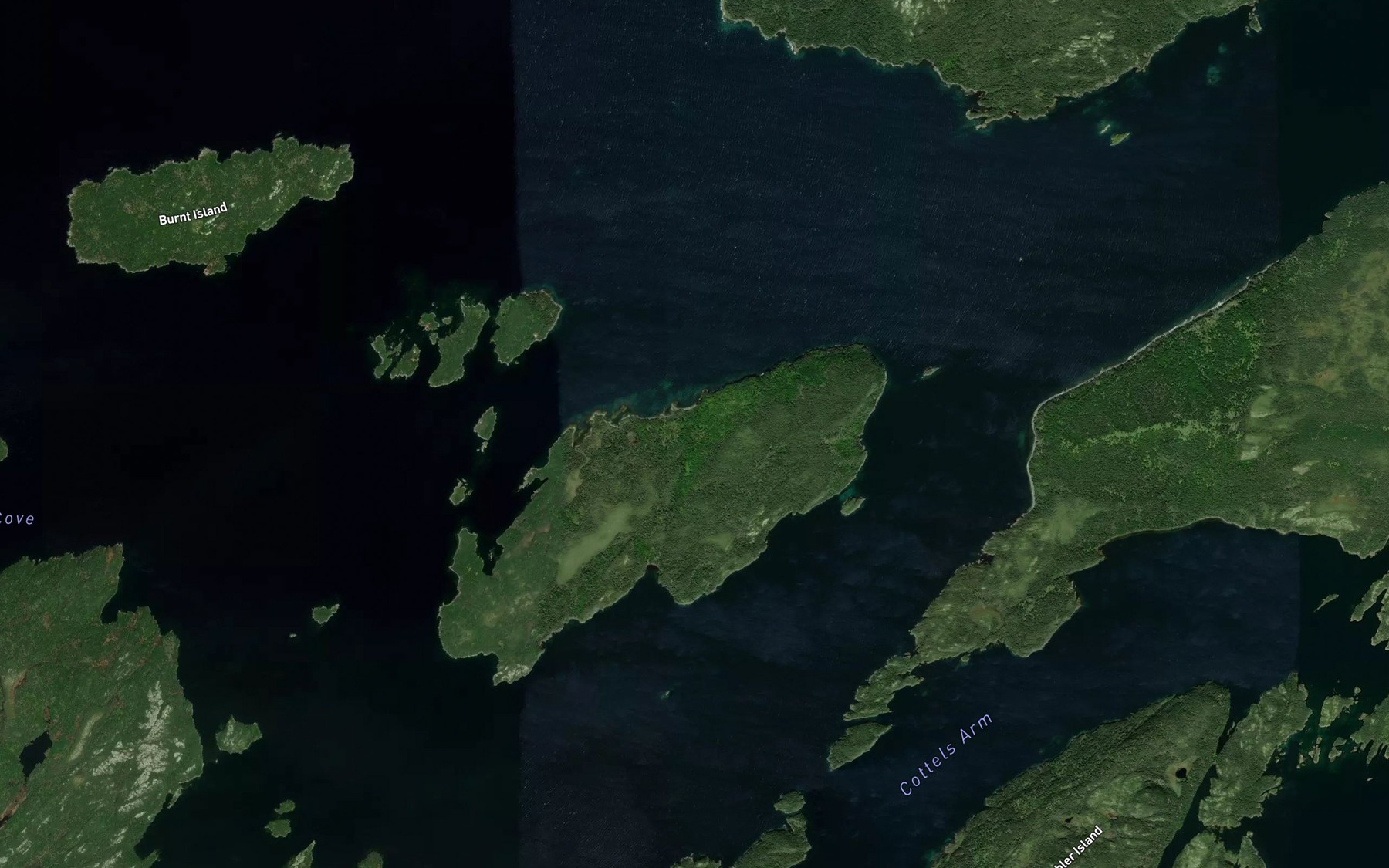 Satellite map of the Lakeman Reach