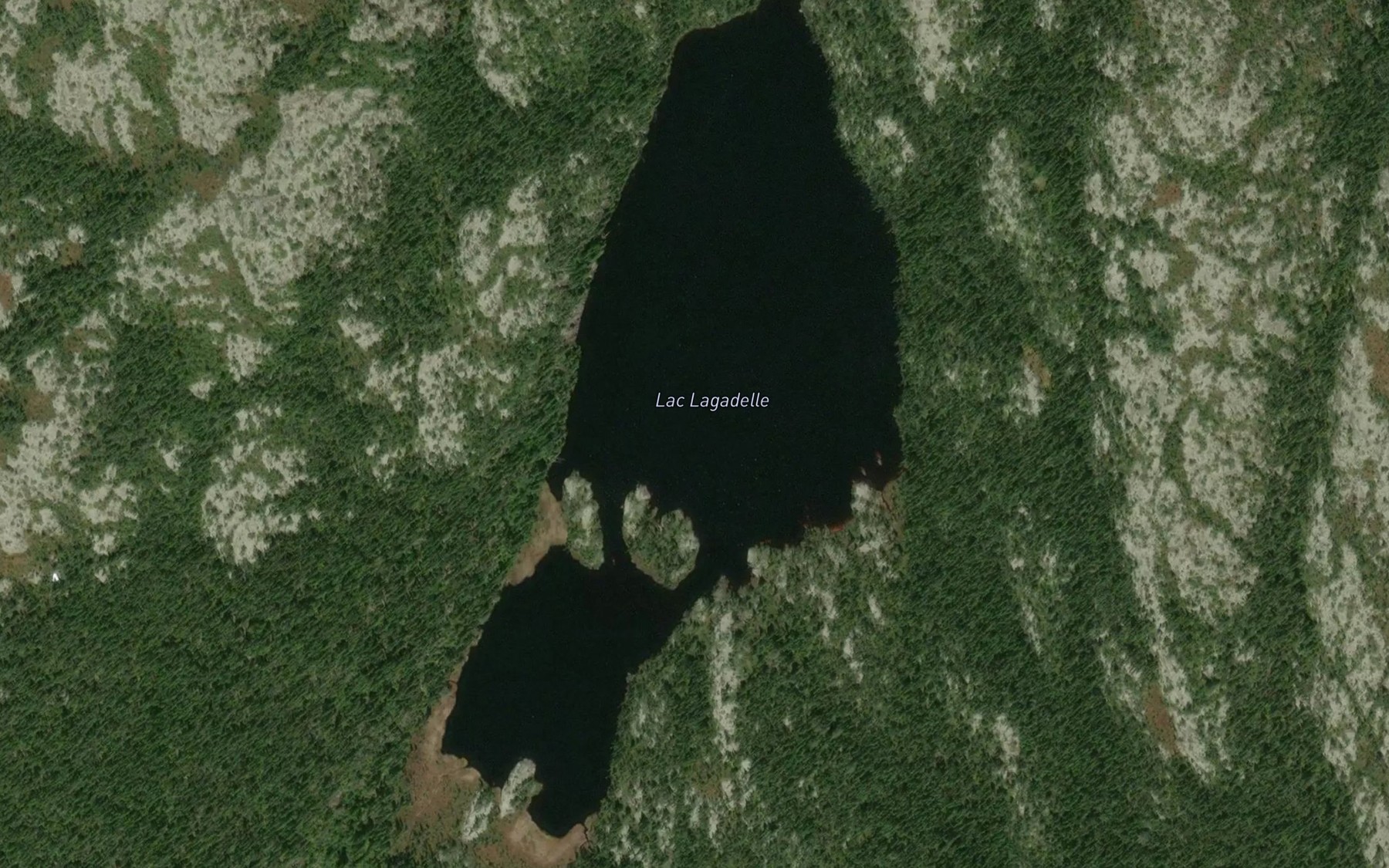Satellite map of the Lac Lagadelle