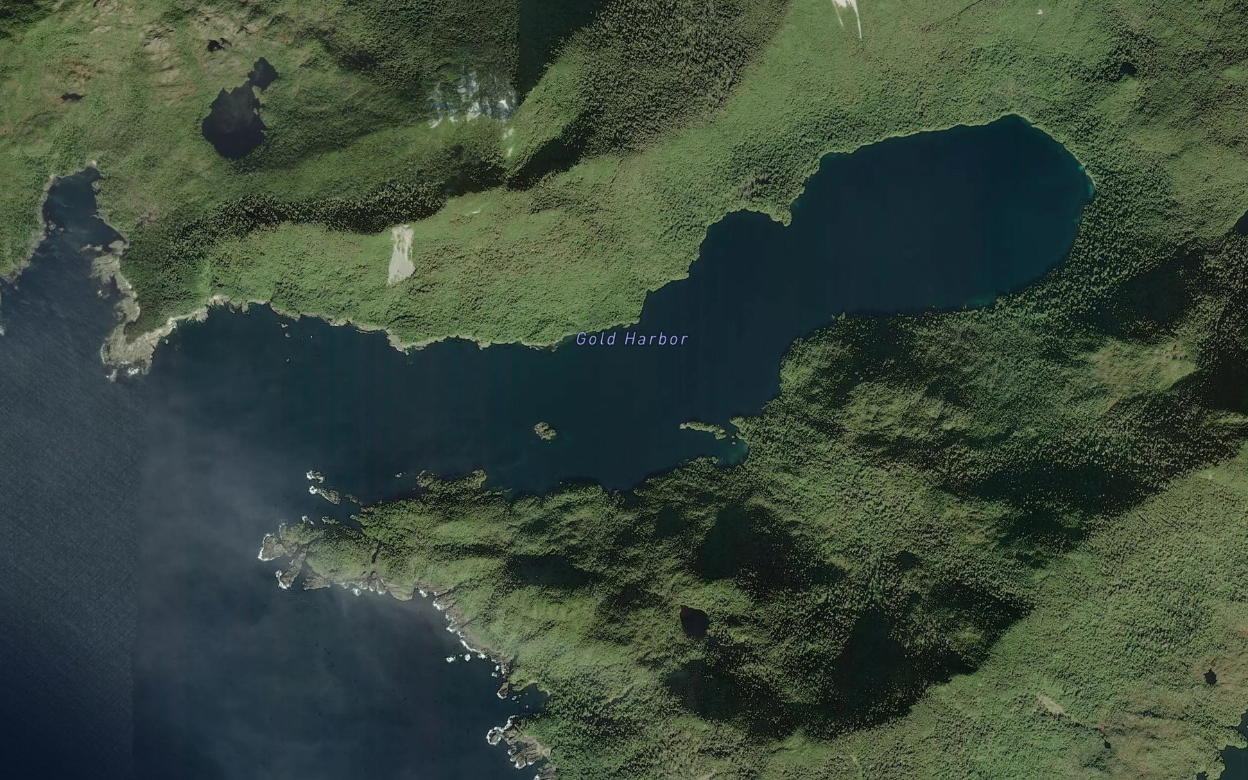 Satellite map of the Gold Harbor