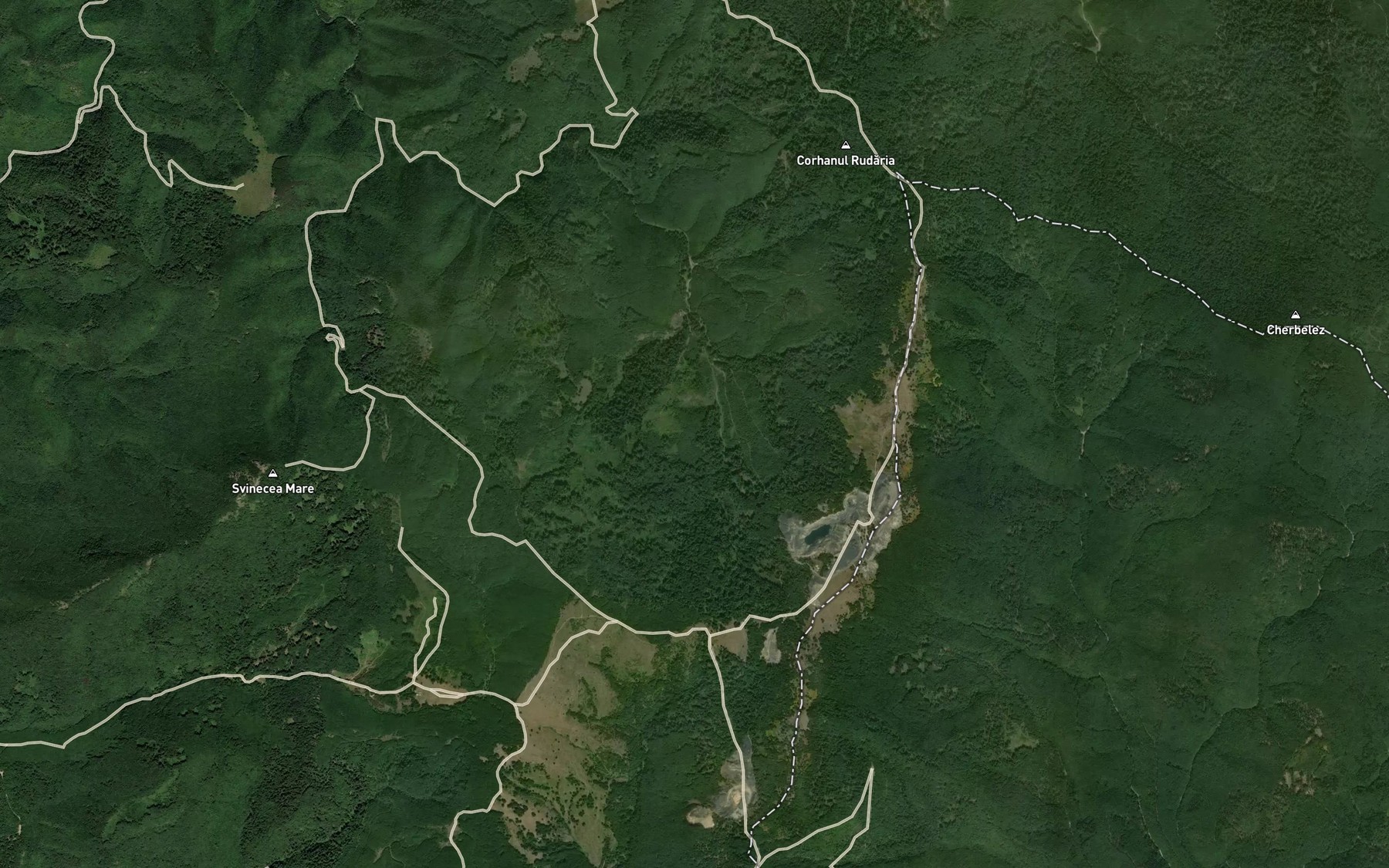 Satellite map of the Privalul Brezasca