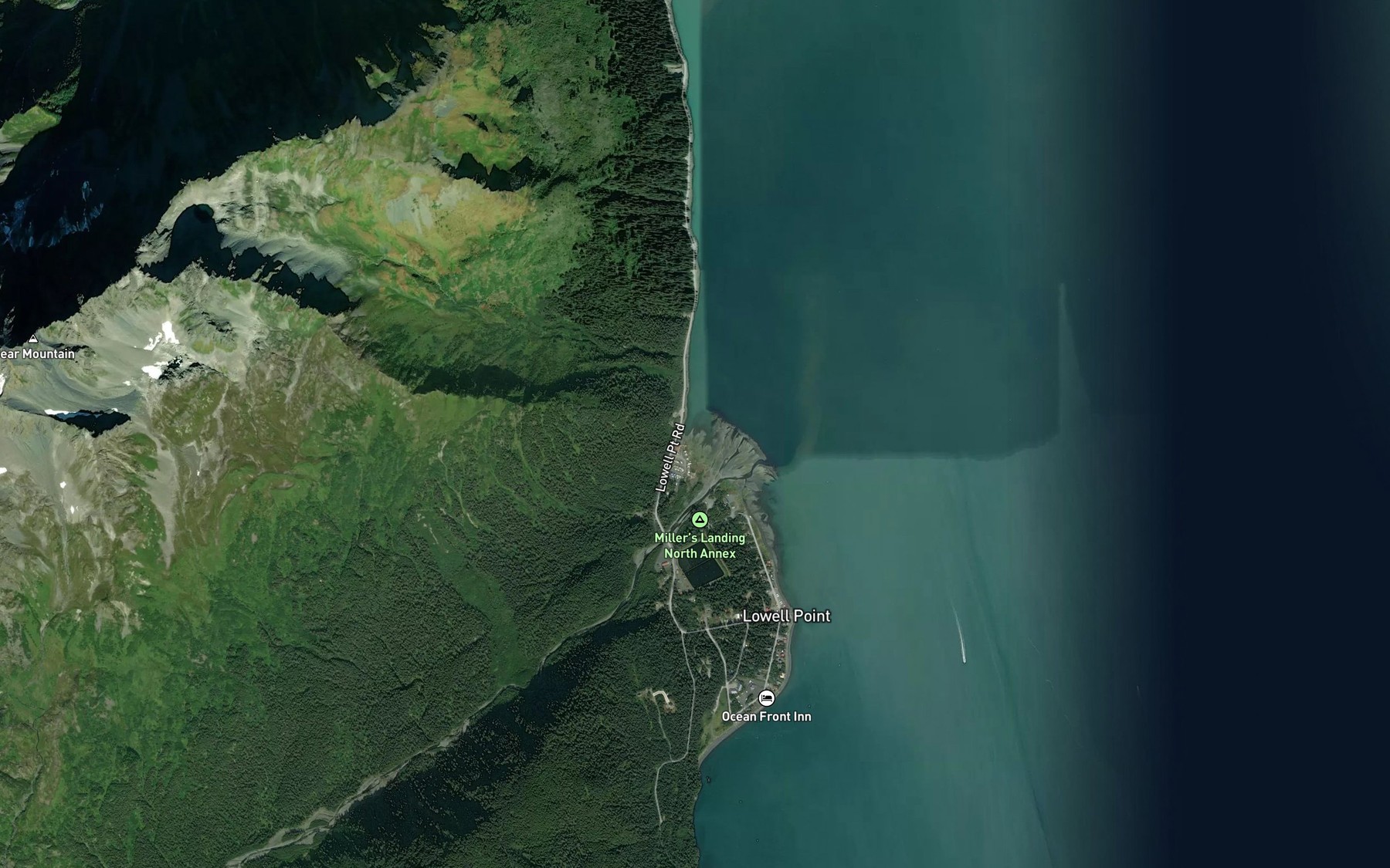 Satellite map of the Spruce Creek