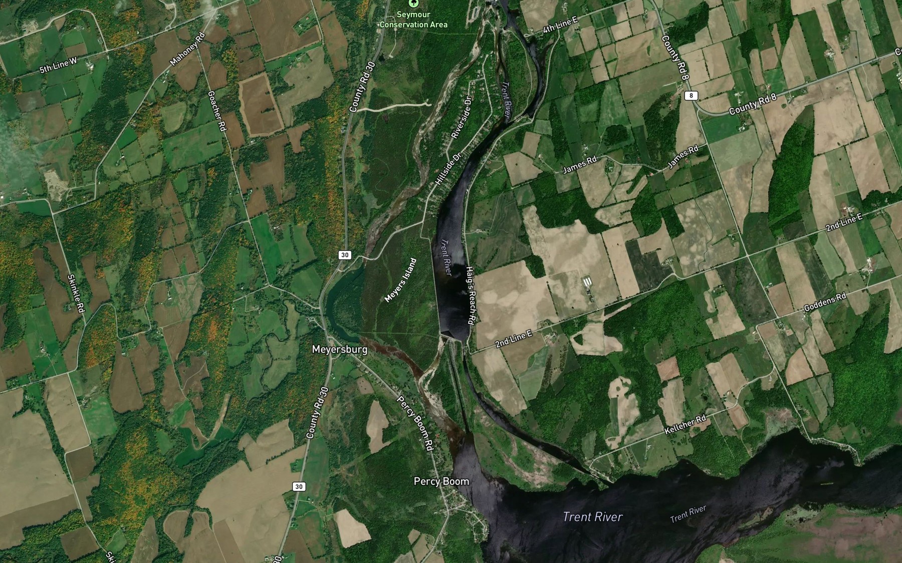 Satellite map of the Haig's Reach