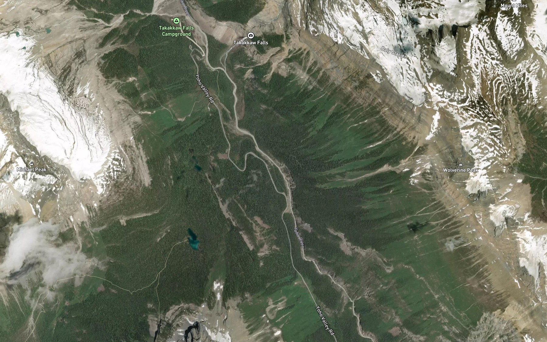 Satellite map of the Whisky-jack Creek