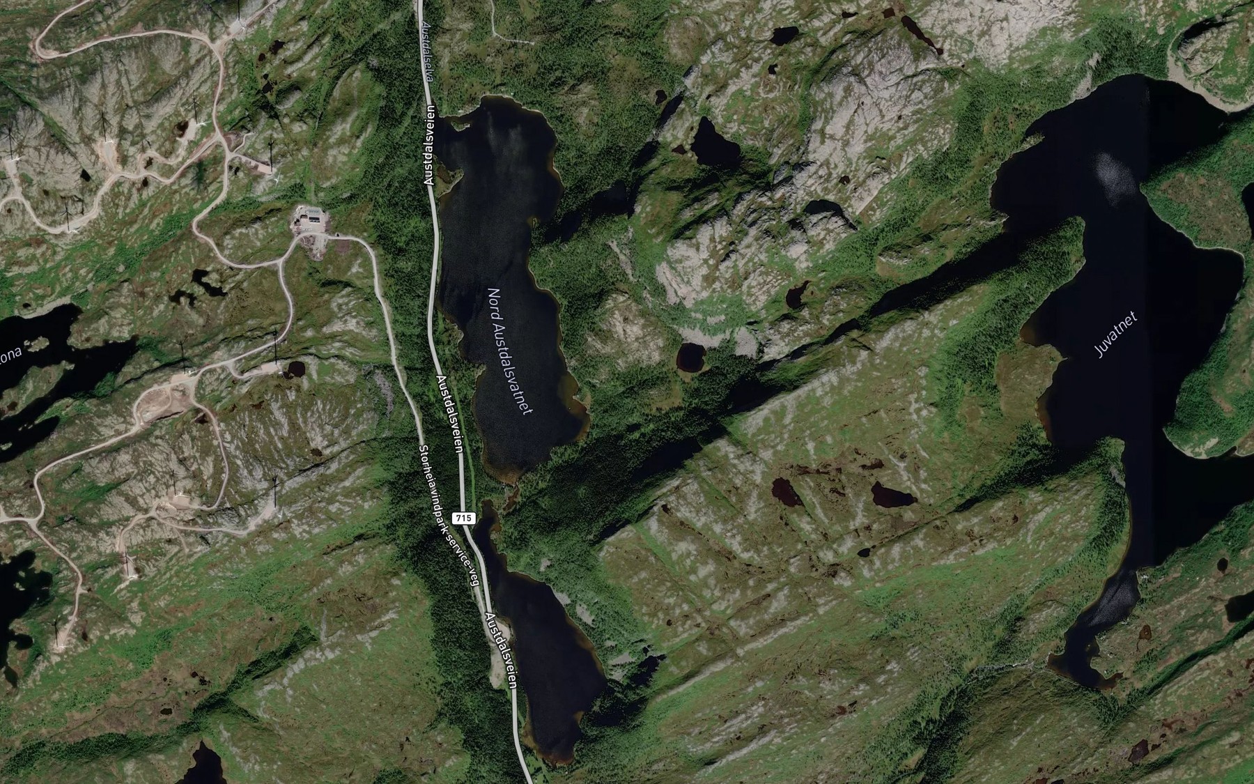 Satellite map of the Skjeftholsbekken