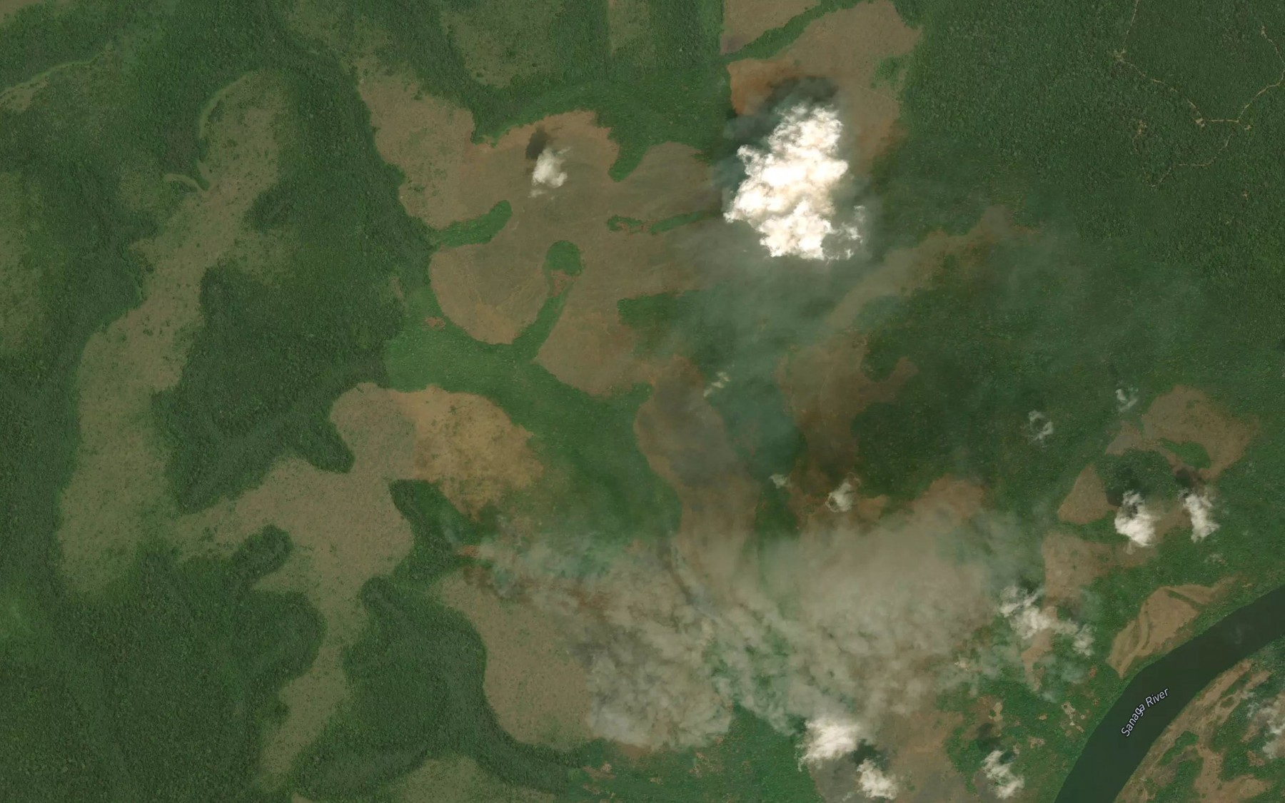 Satellite map of the Makuegele