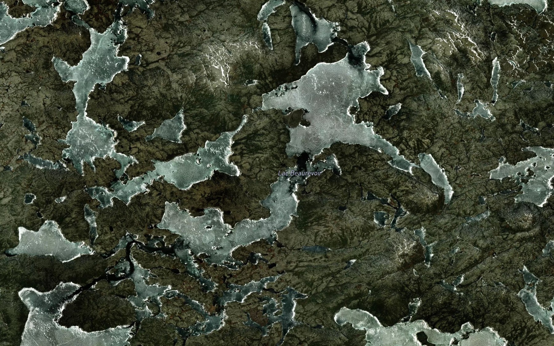 Satellite map of the Lac Beaurevoir