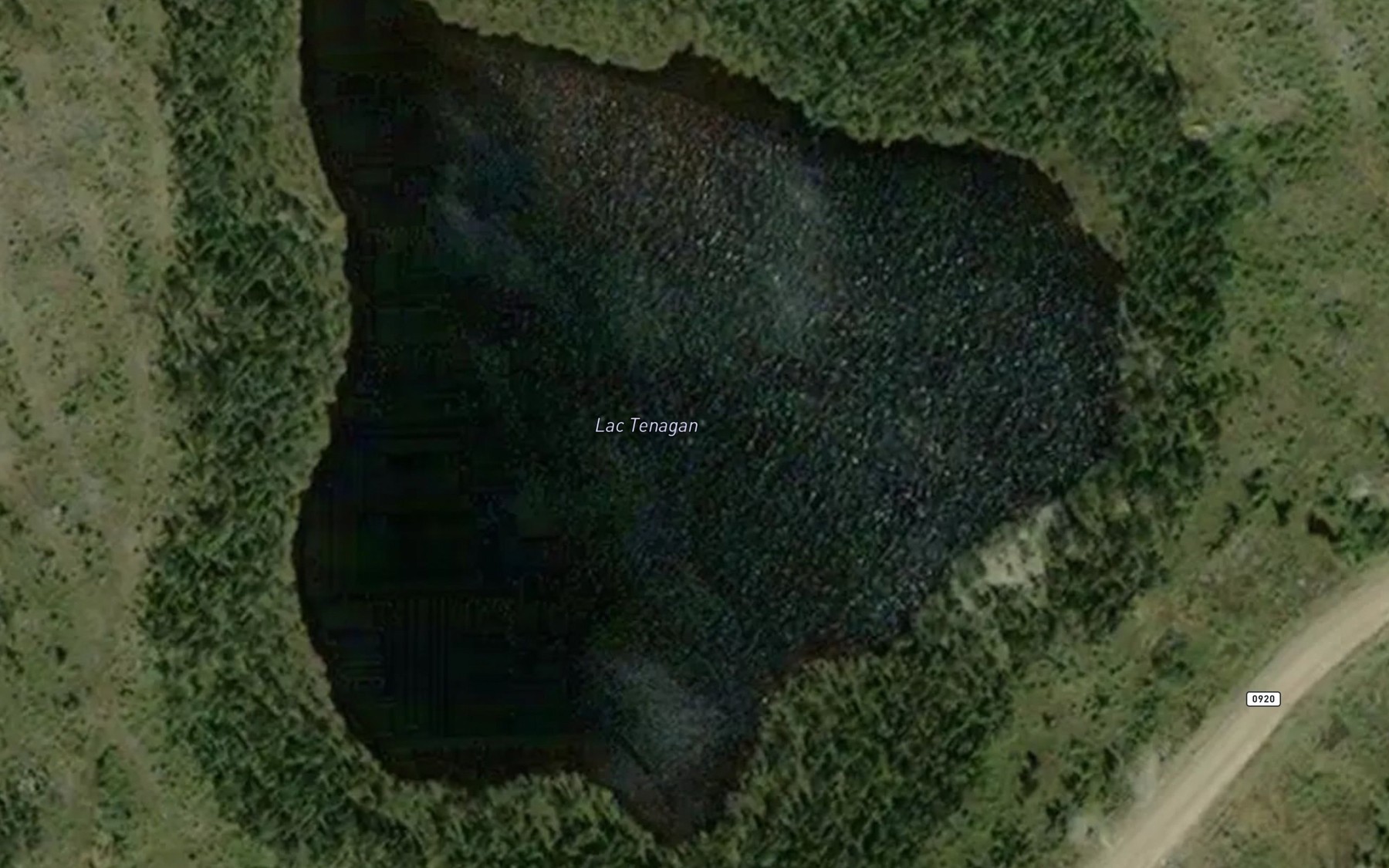 Satellite map of the Lac Tenagan