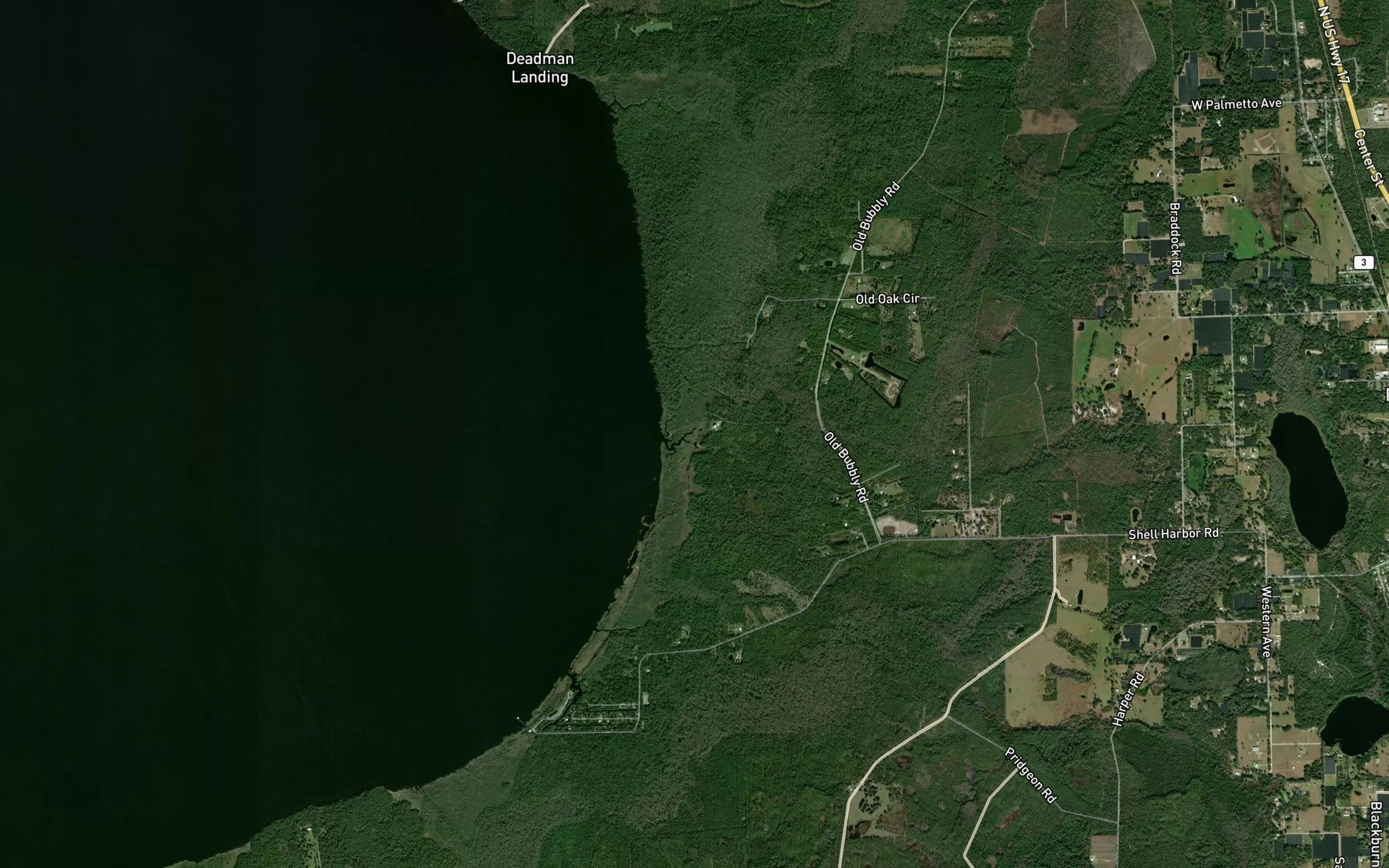 Satellite map of the Jones Cove