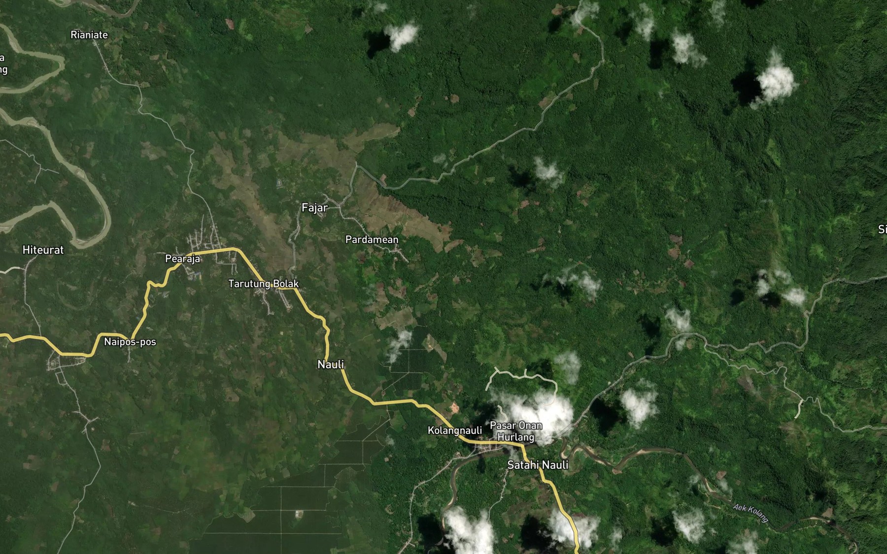 Satellite map of the Aek Sahil