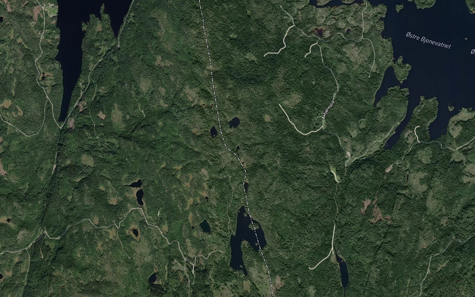 Satellite map of the Hakatrotjern