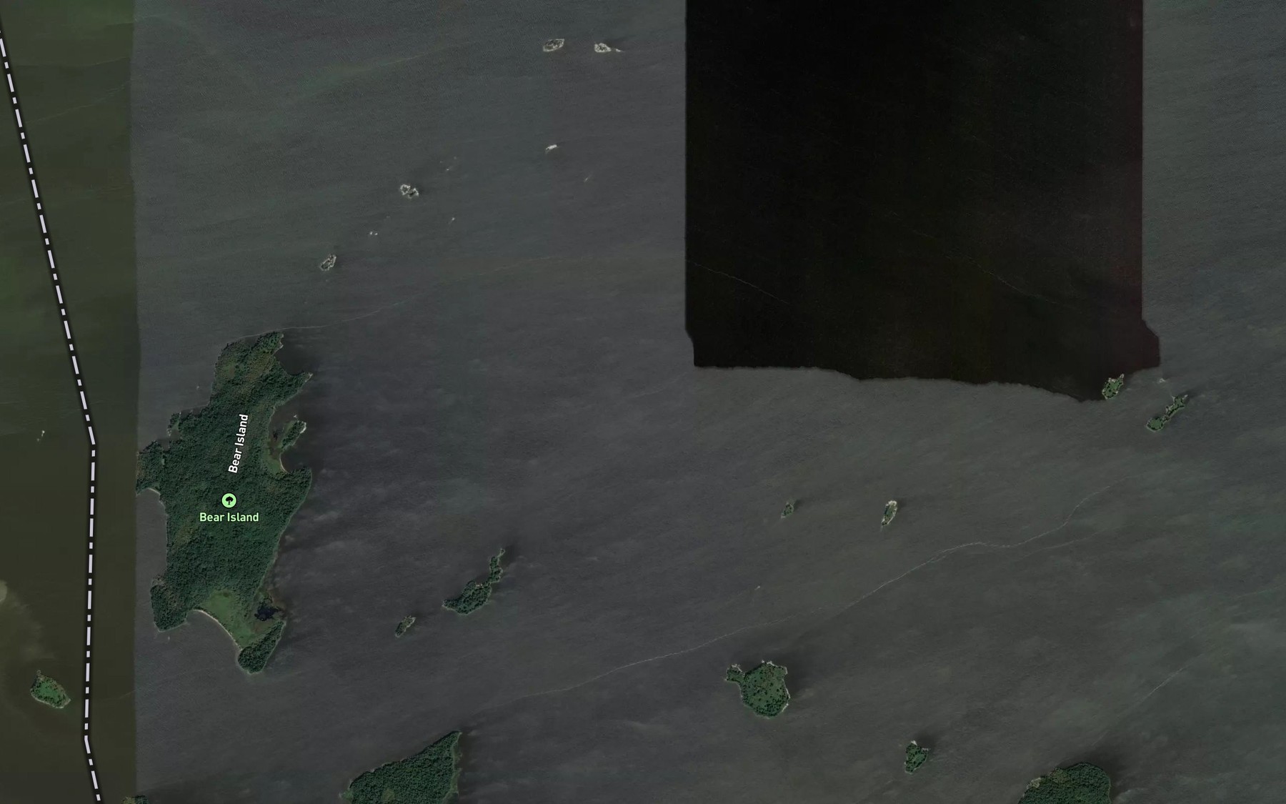 Satellite map of the Baby Bear Reef