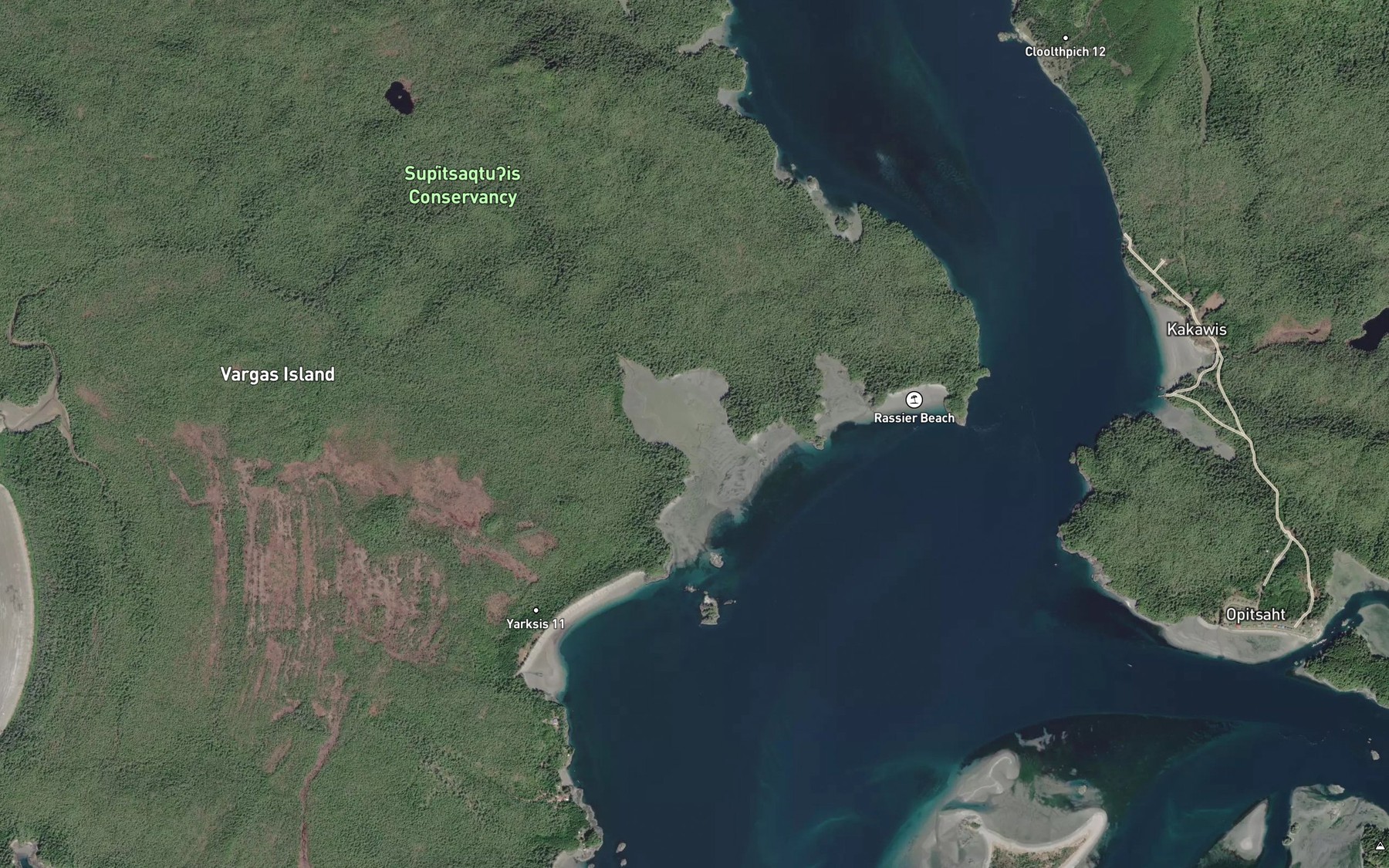 Satellite map of the Mud Bay